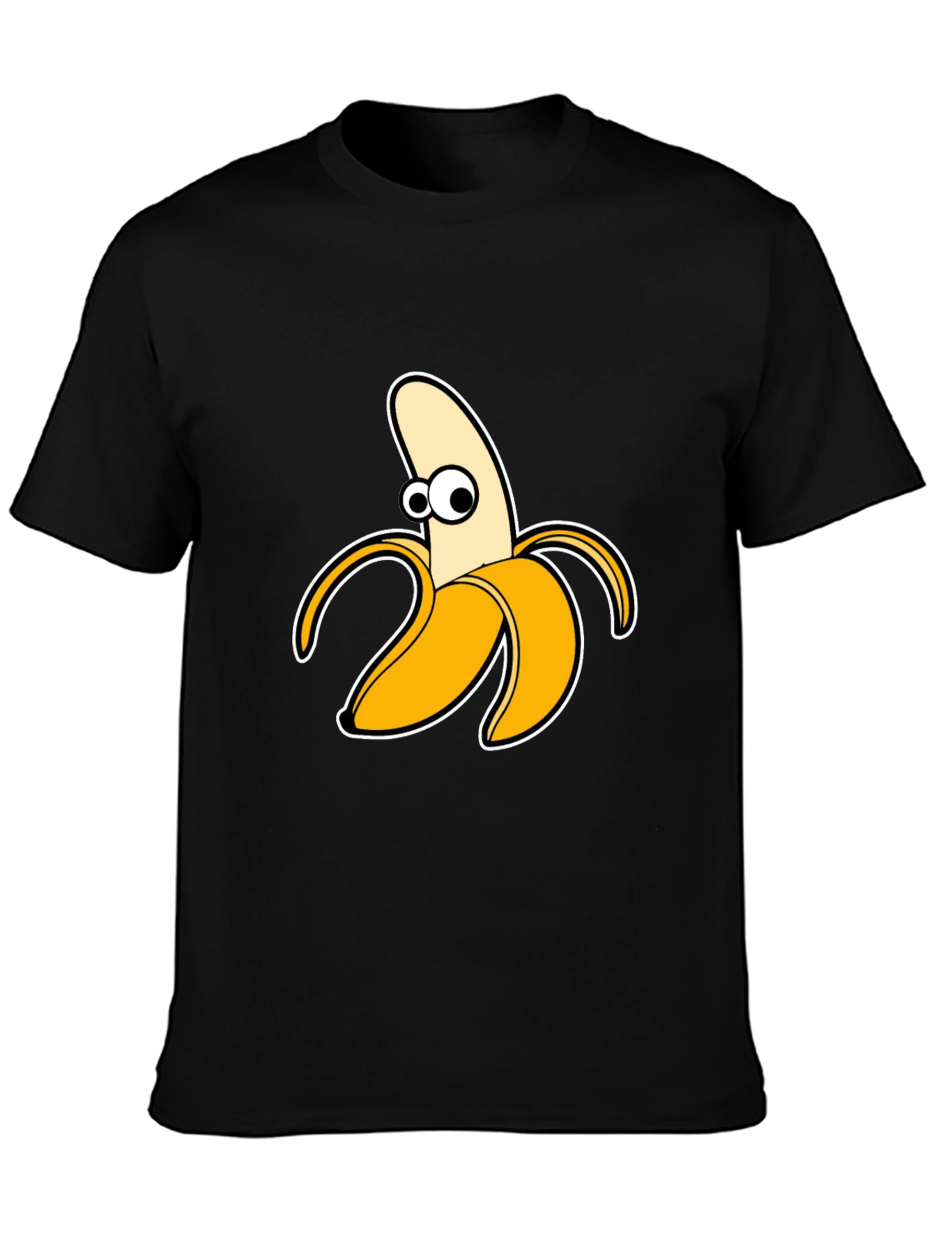 Funny Banana Graphic Tee - Black Cotton T-Shirt