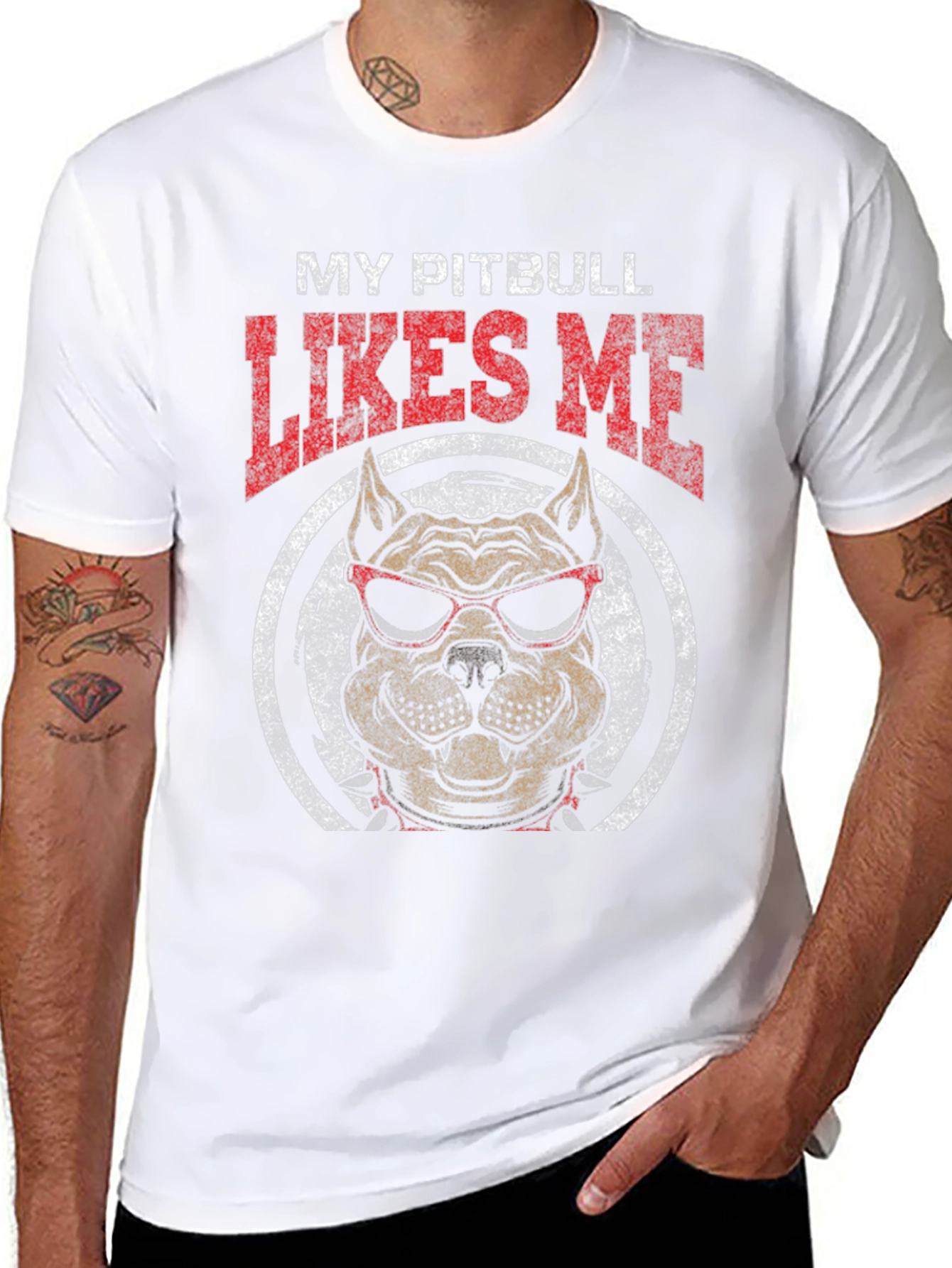 My Pitbull Likes Me Graphic T-Shirt