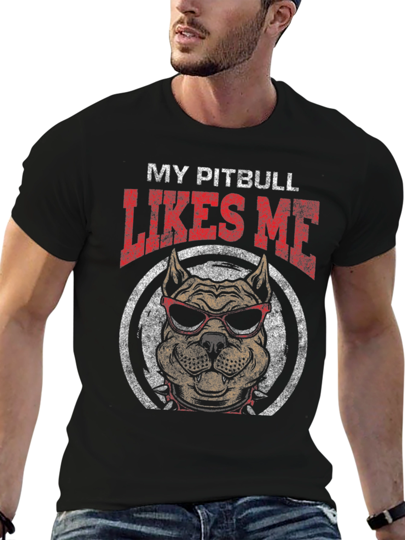 My Pitbull Likes Me Graphic T-Shirt