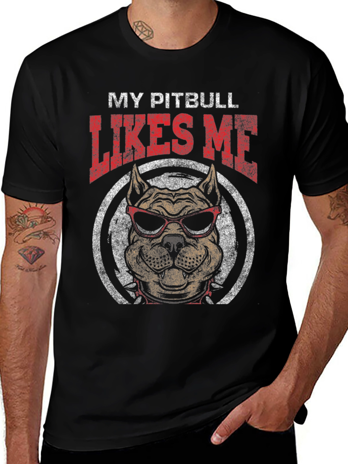 My Pitbull Likes Me Graphic T-Shirt