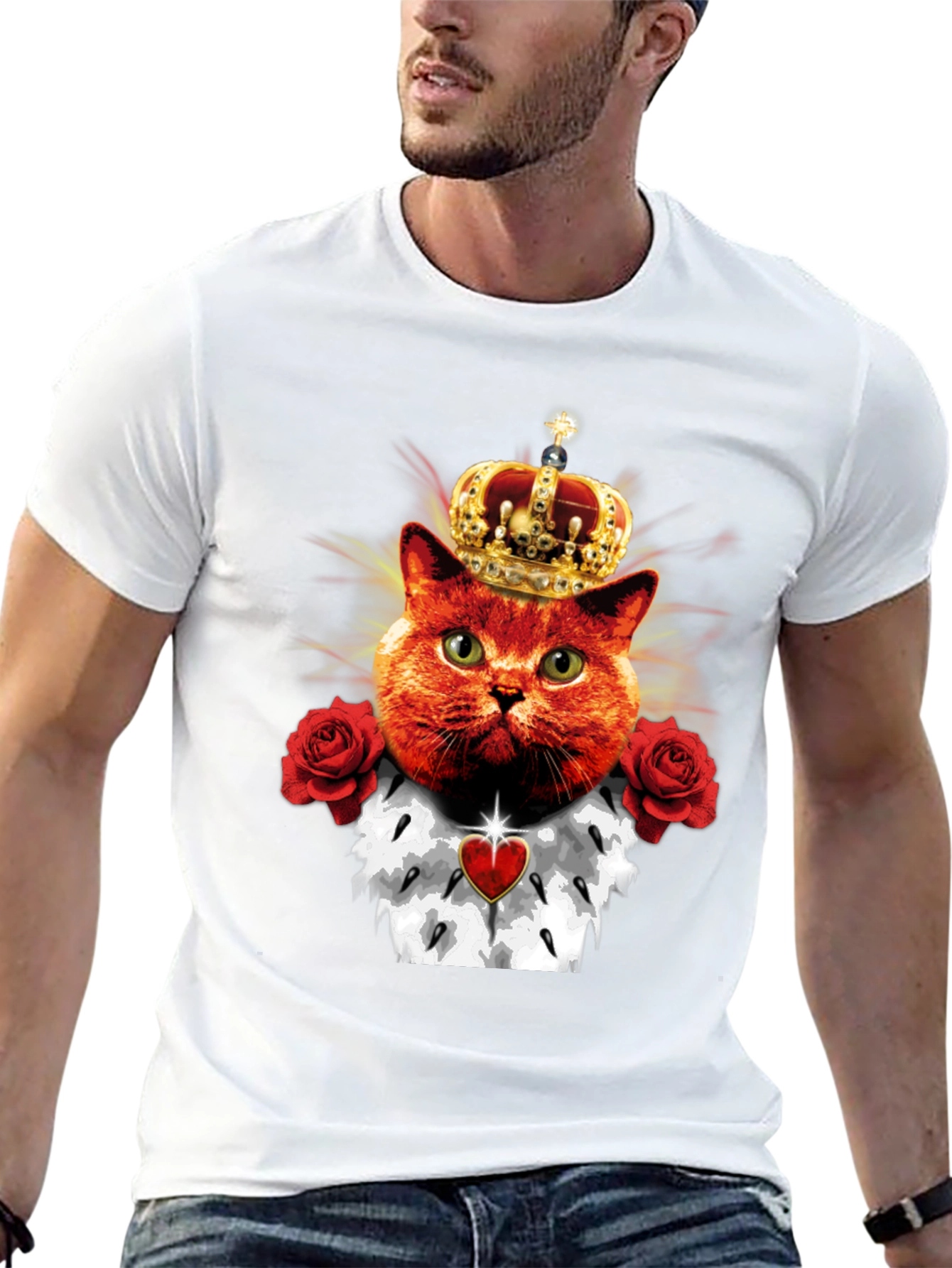 King Cat T-Shirt - Royal Feline Tee