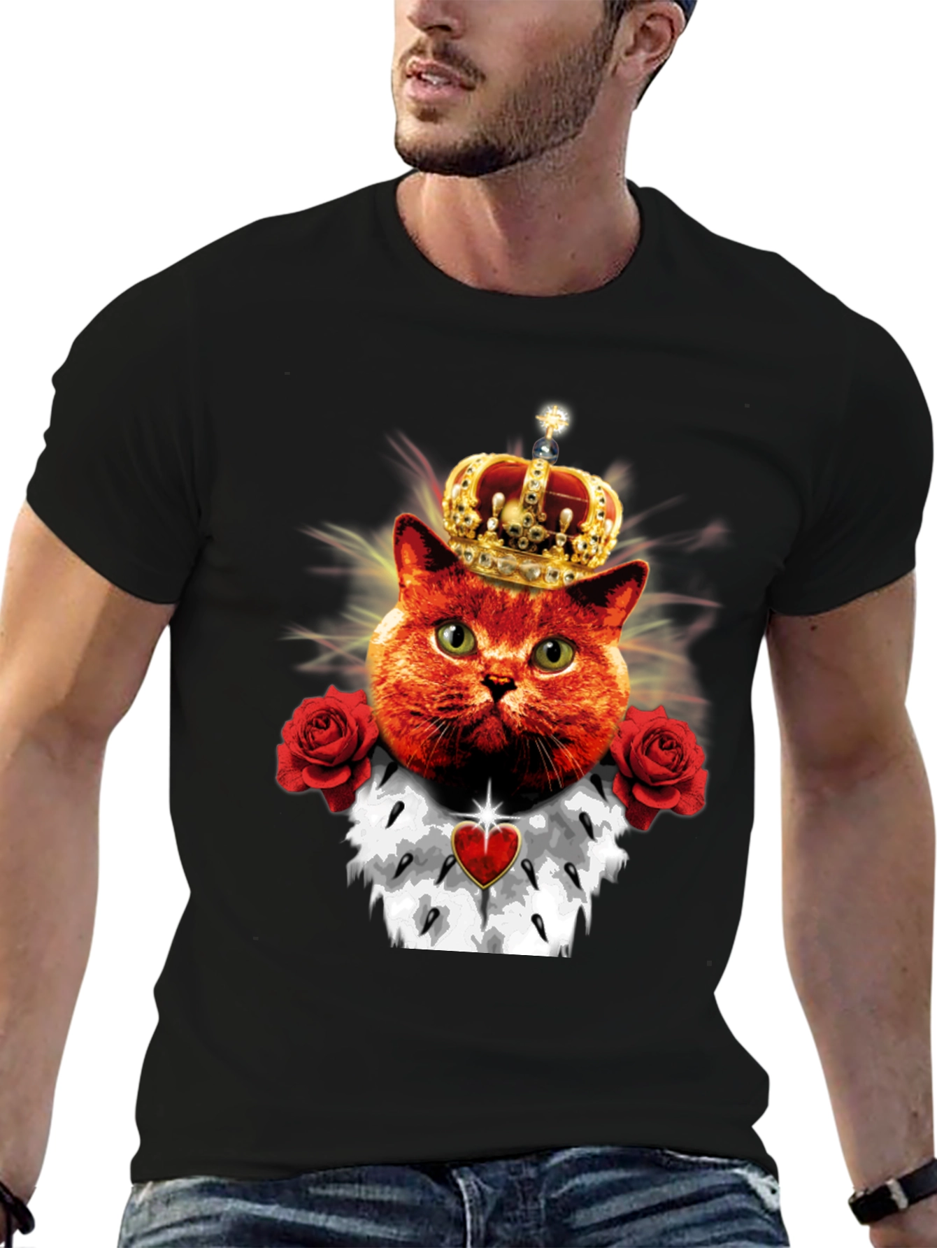 King Cat T-Shirt - Royal Feline Tee