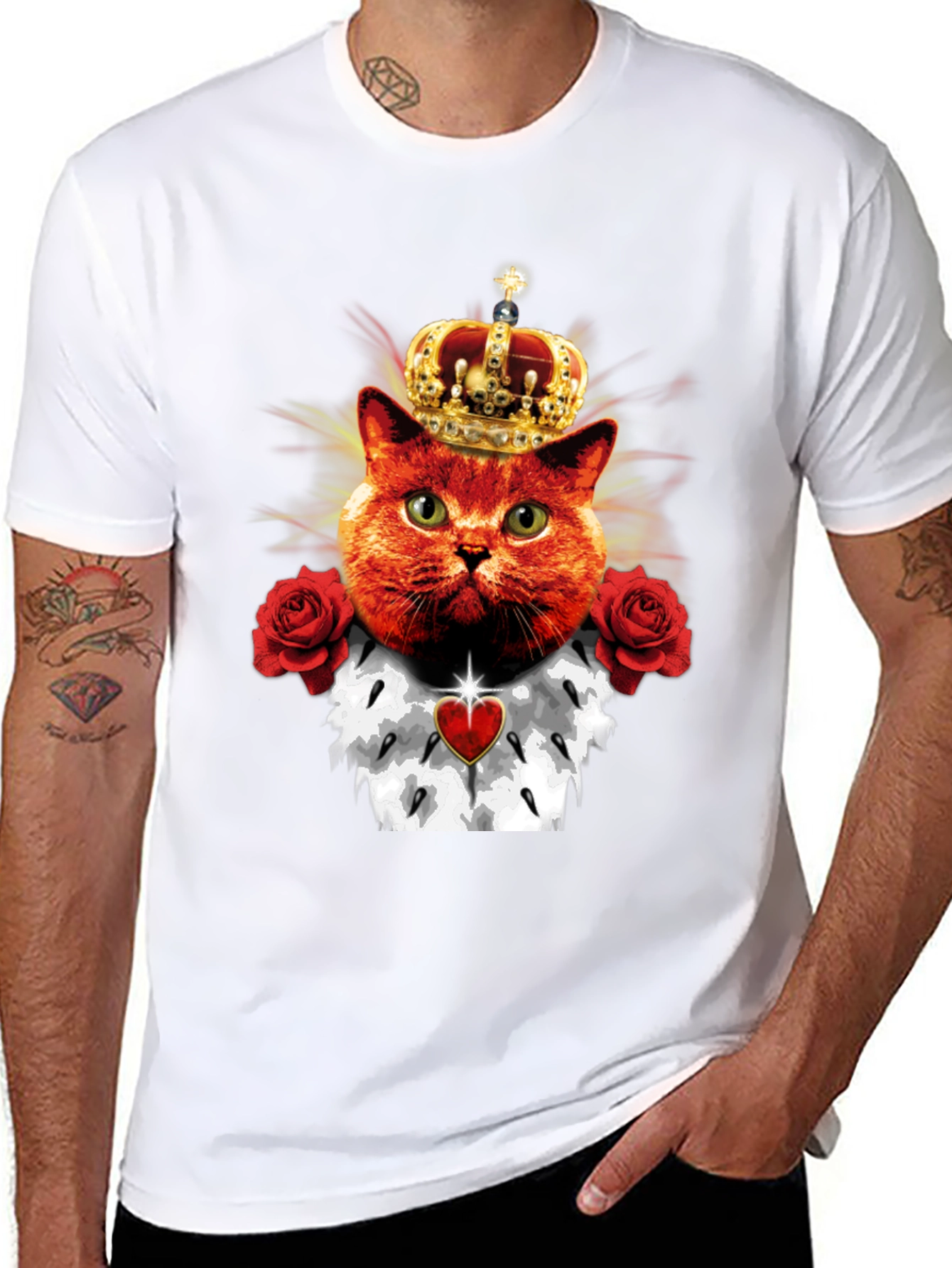 King Cat T-Shirt - Royal Feline Tee