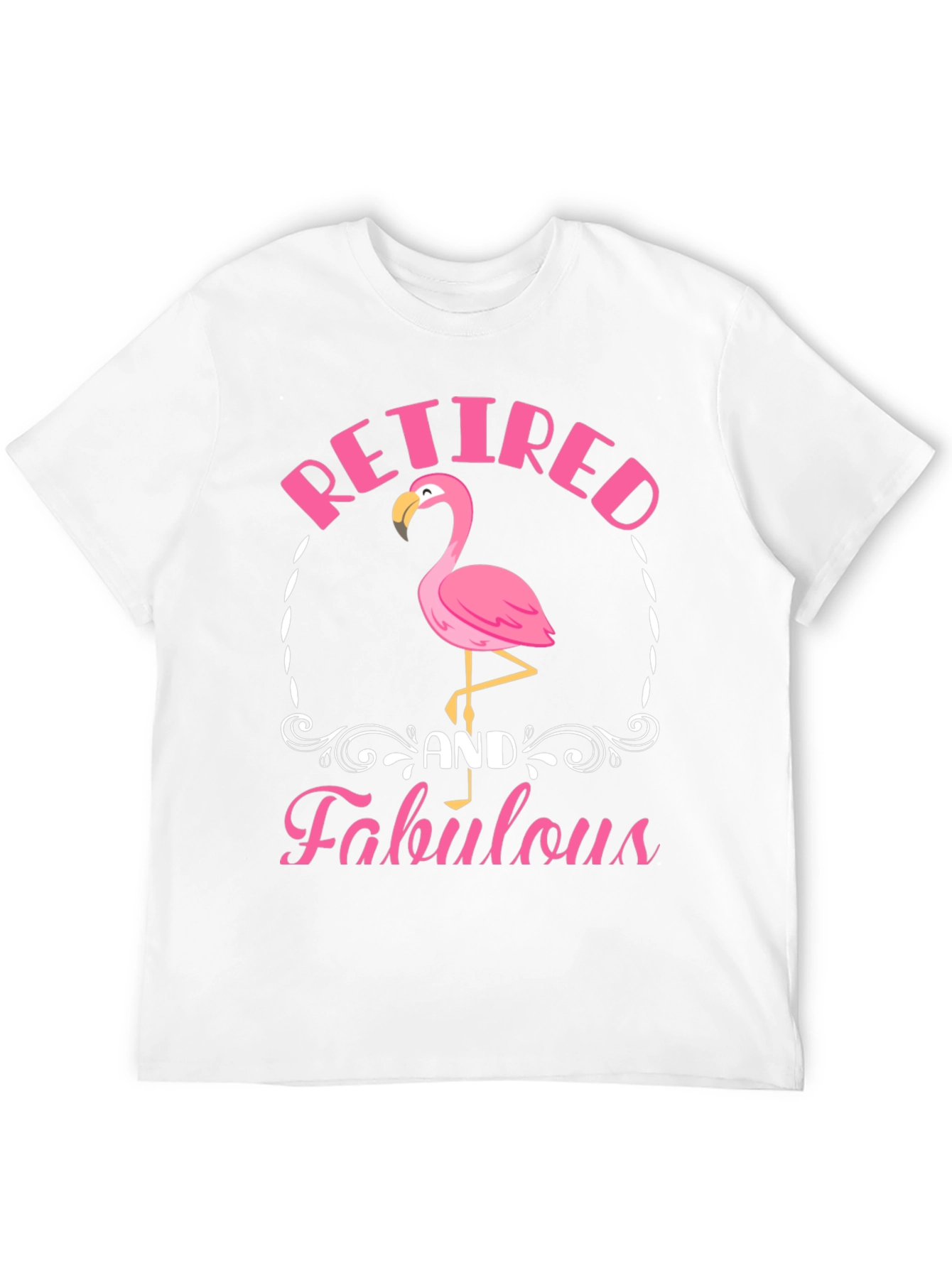Retired and Fabulous Flamingo Graphic T-Shirt
