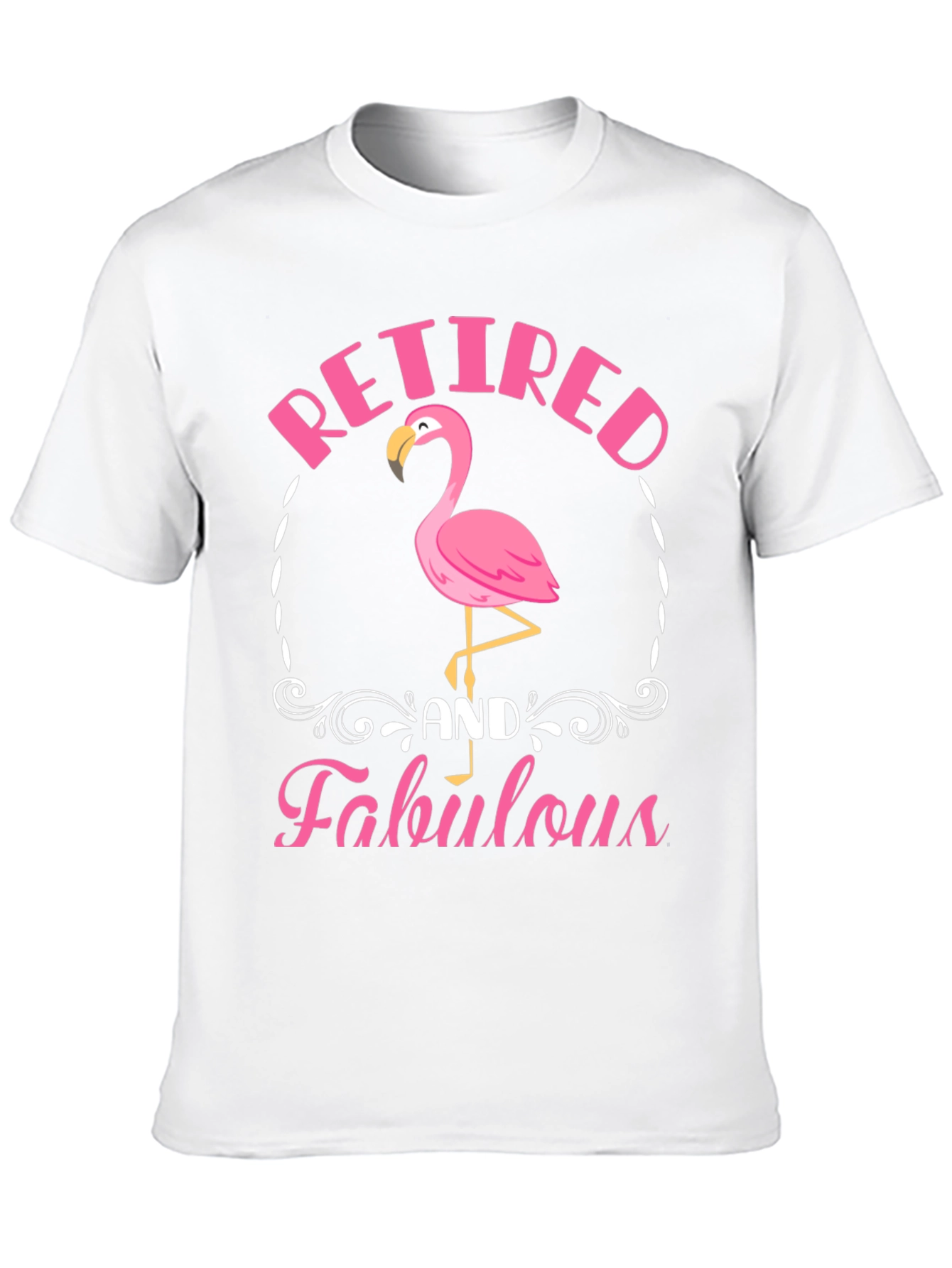 Retired and Fabulous Flamingo Graphic T-Shirt