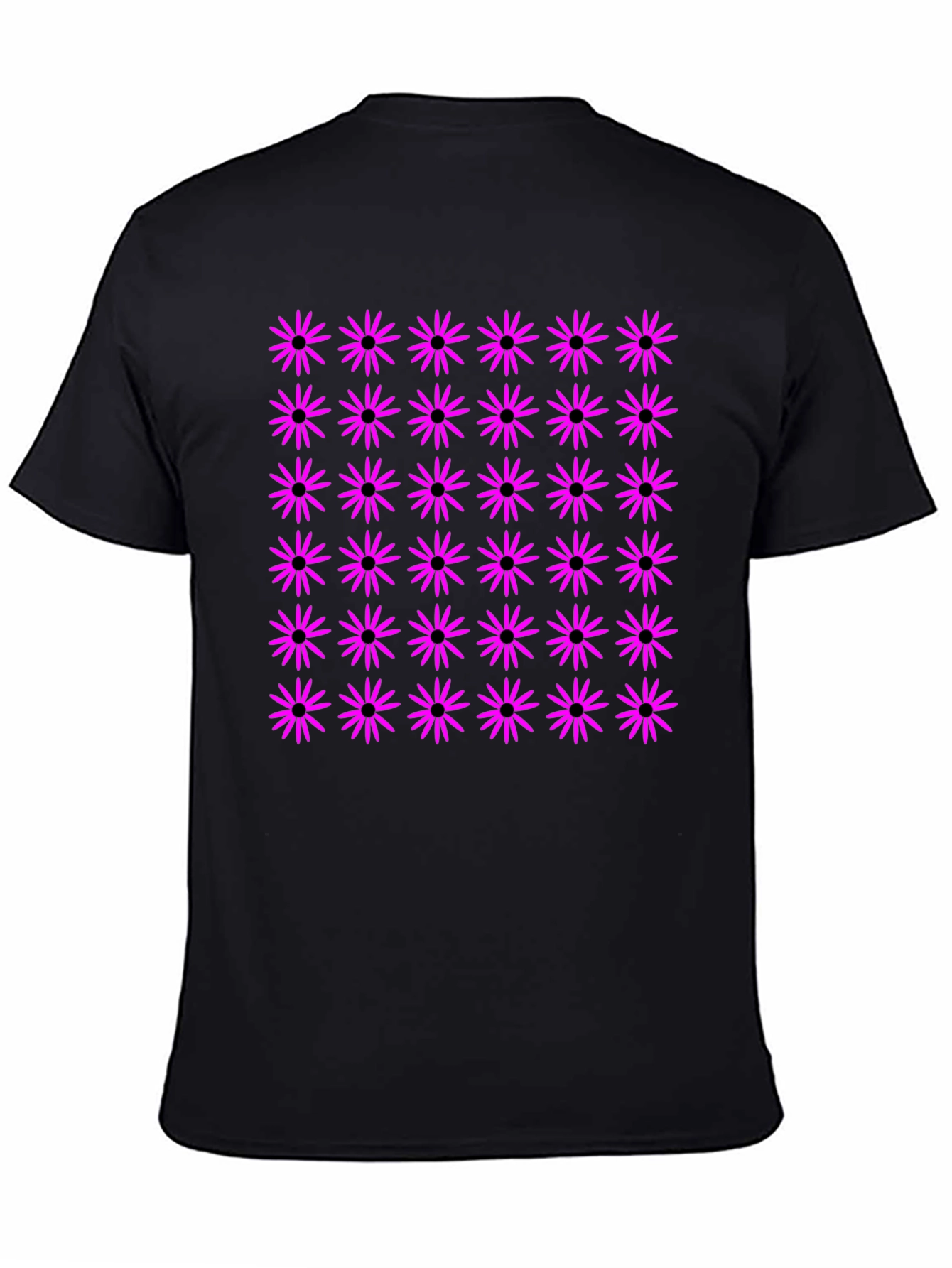 Floral Print Black T-Shirt for Men