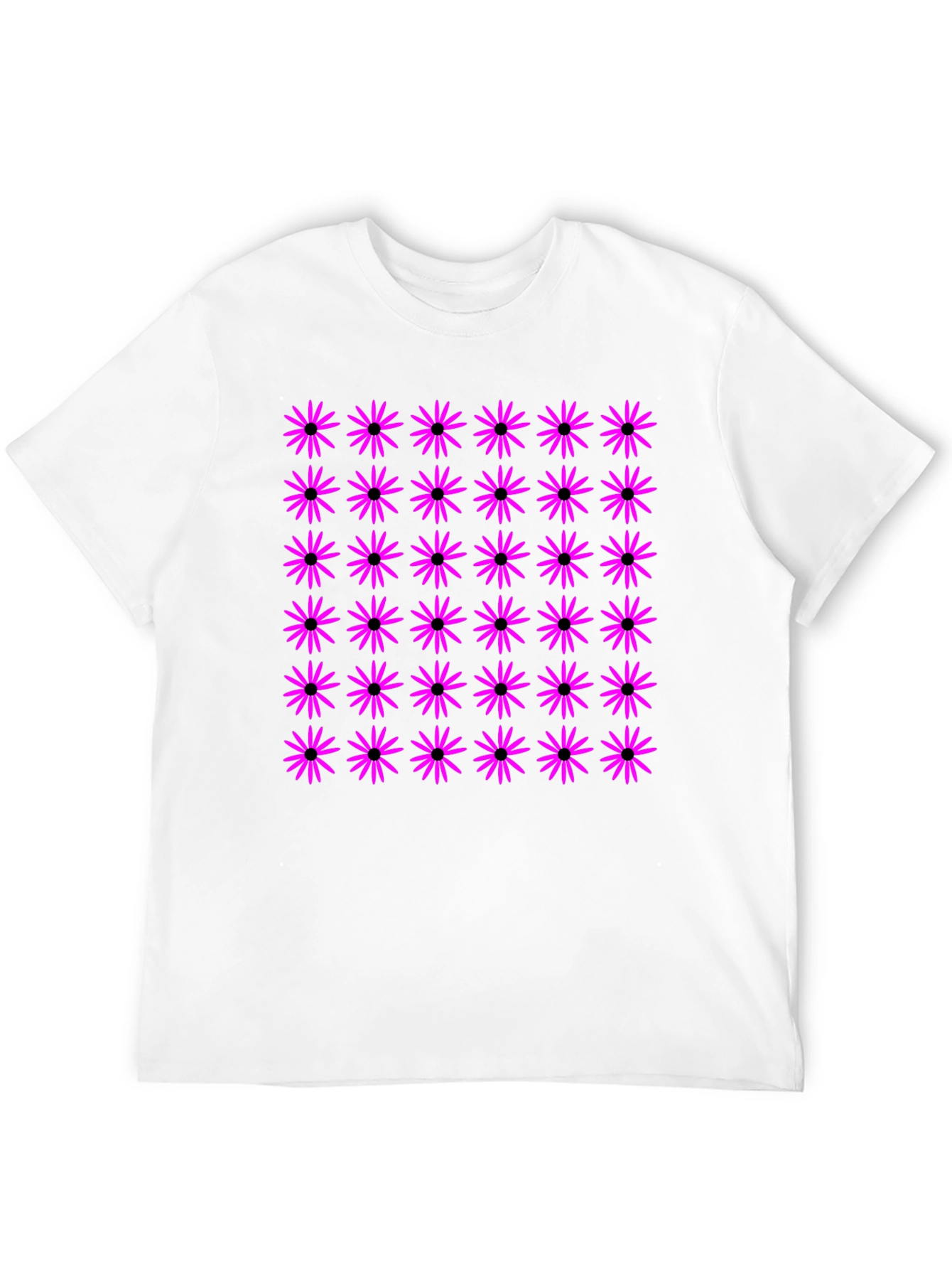 Floral Print Black T-Shirt for Men