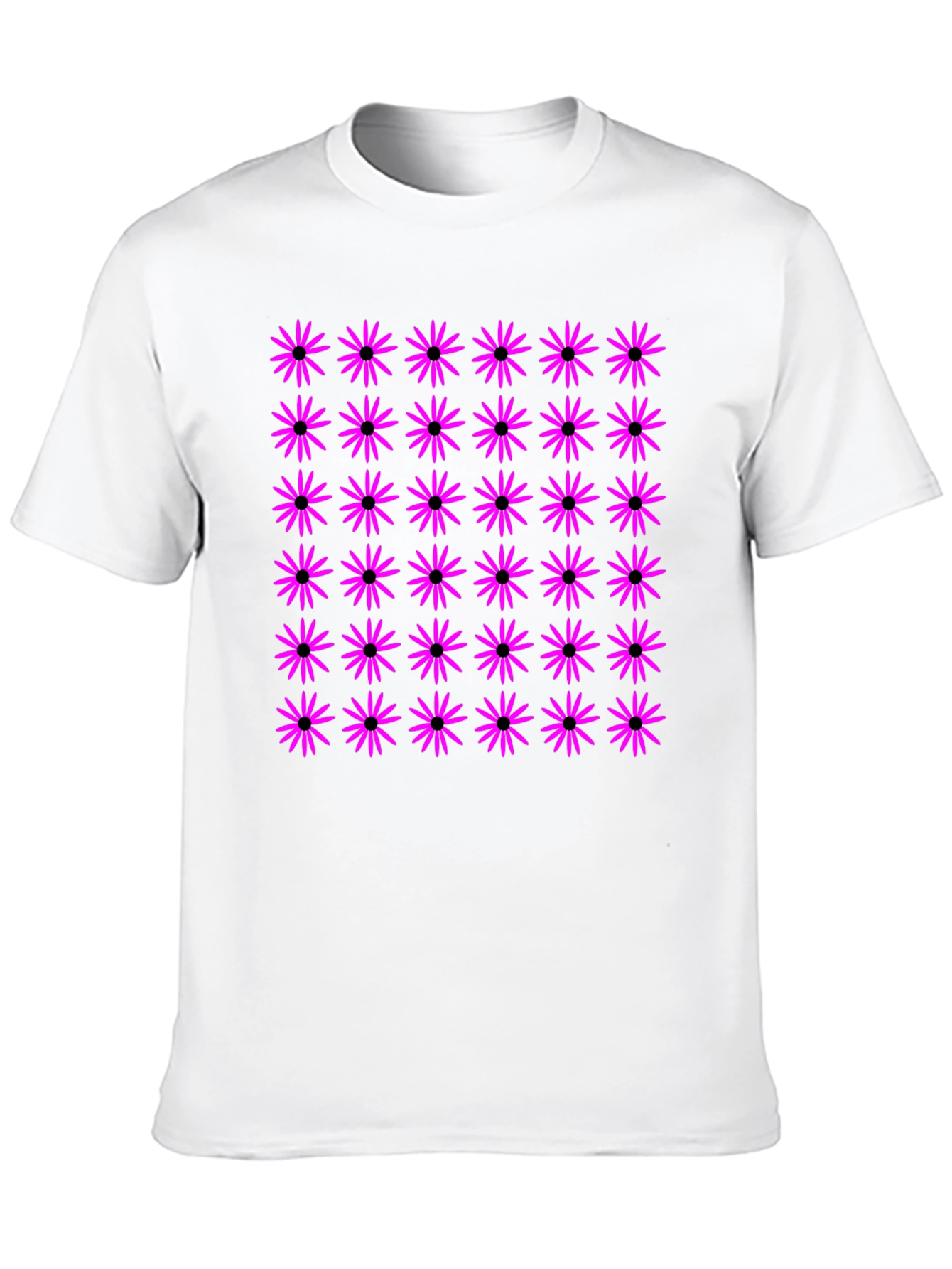 Floral Print Black T-Shirt for Men