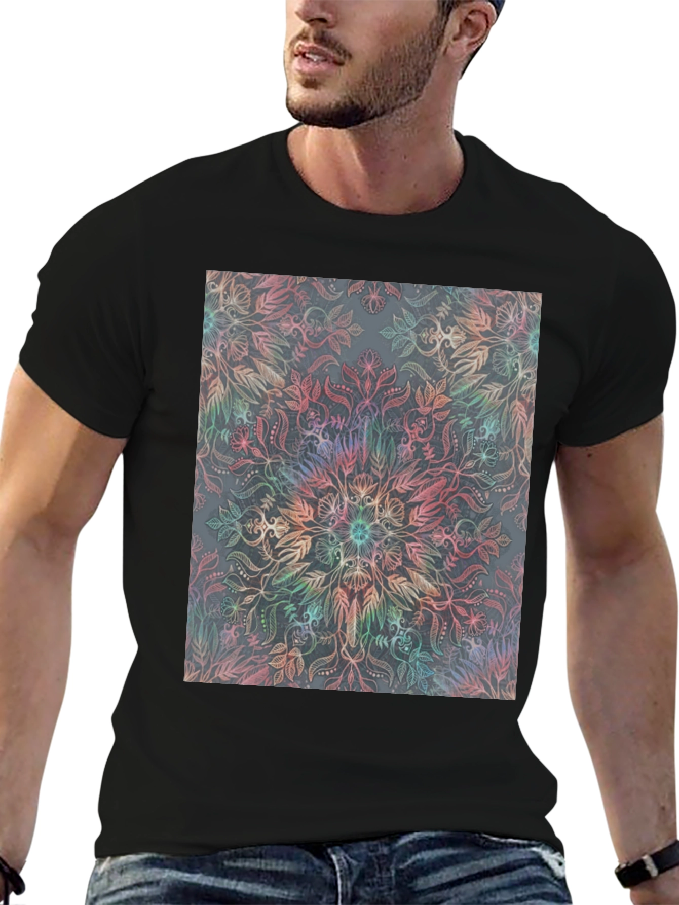 Floral Mandala T-Shirt - Unique Graphic Tee