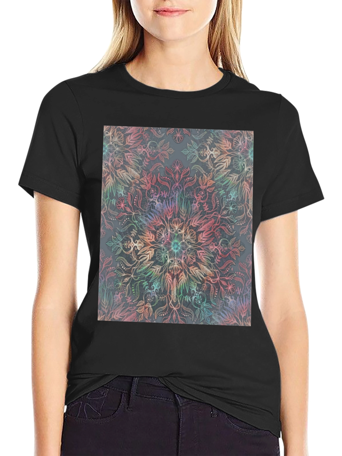 Floral Mandala T-Shirt - Unique Graphic Tee