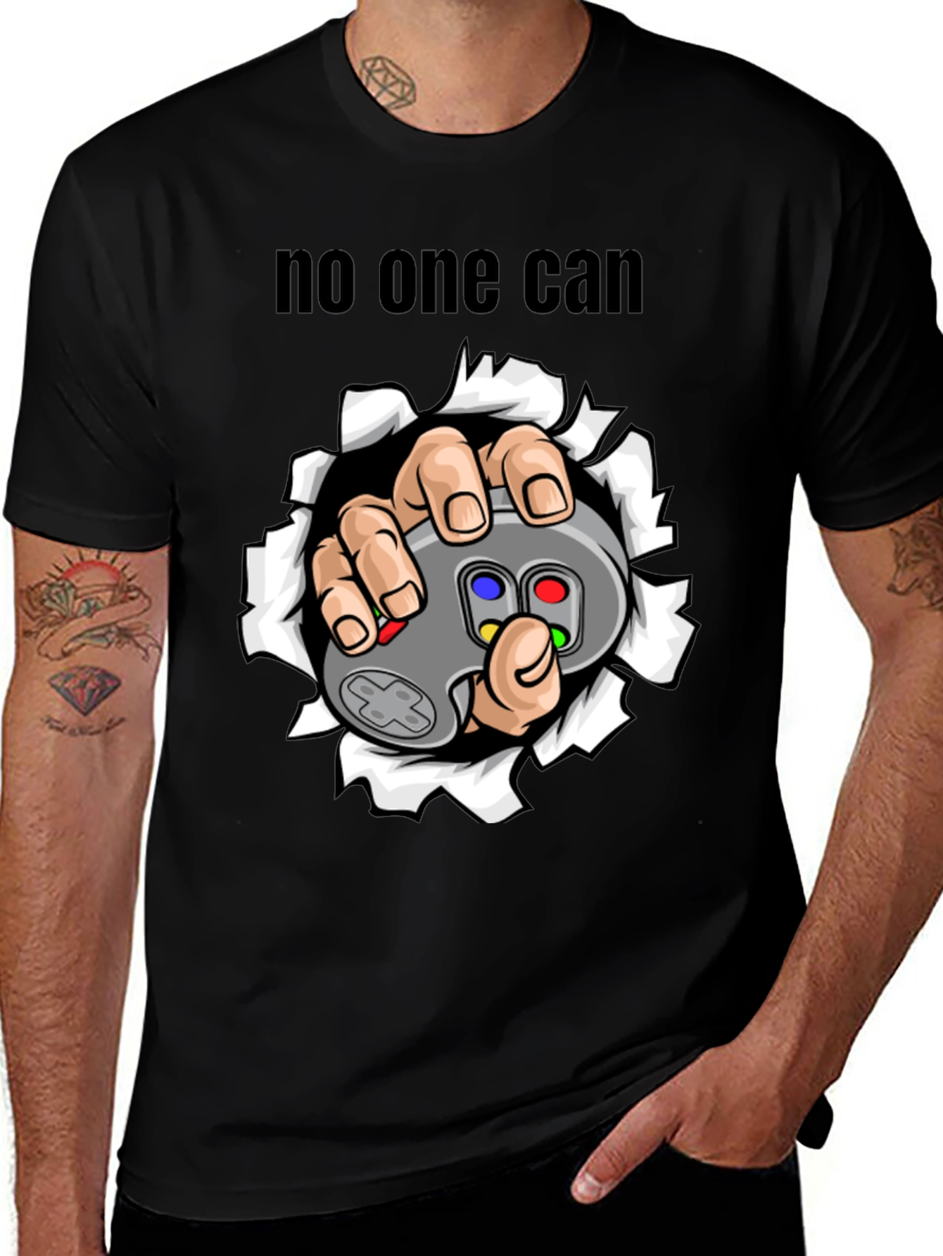Gamer No One Can T-Shirt - Controller Graphic