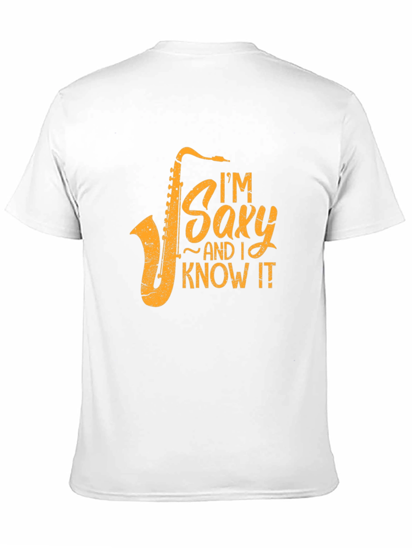 Im Saxy and I Know It Black Cotton Tee