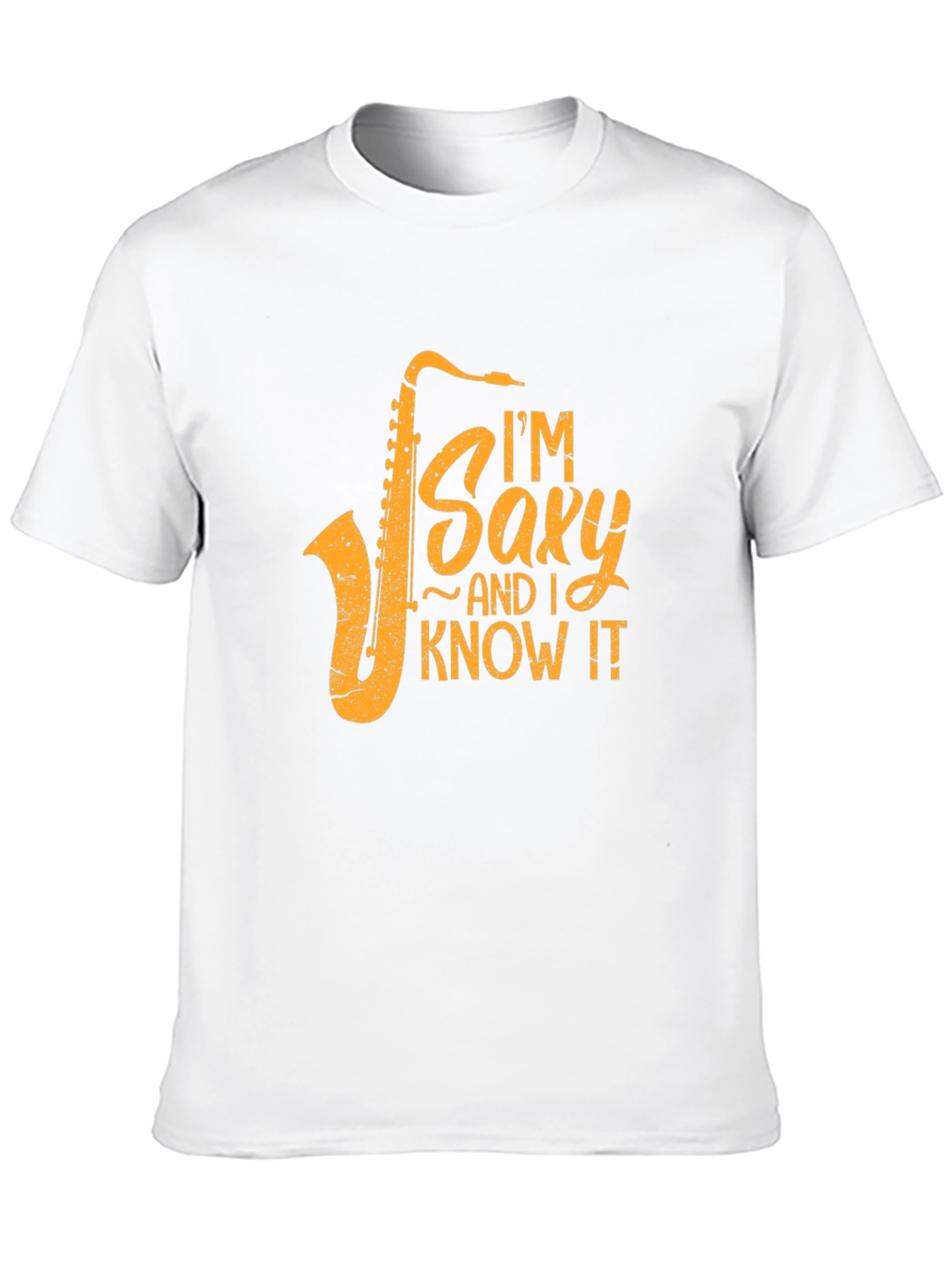 Im Saxy and I Know It Black Cotton Tee