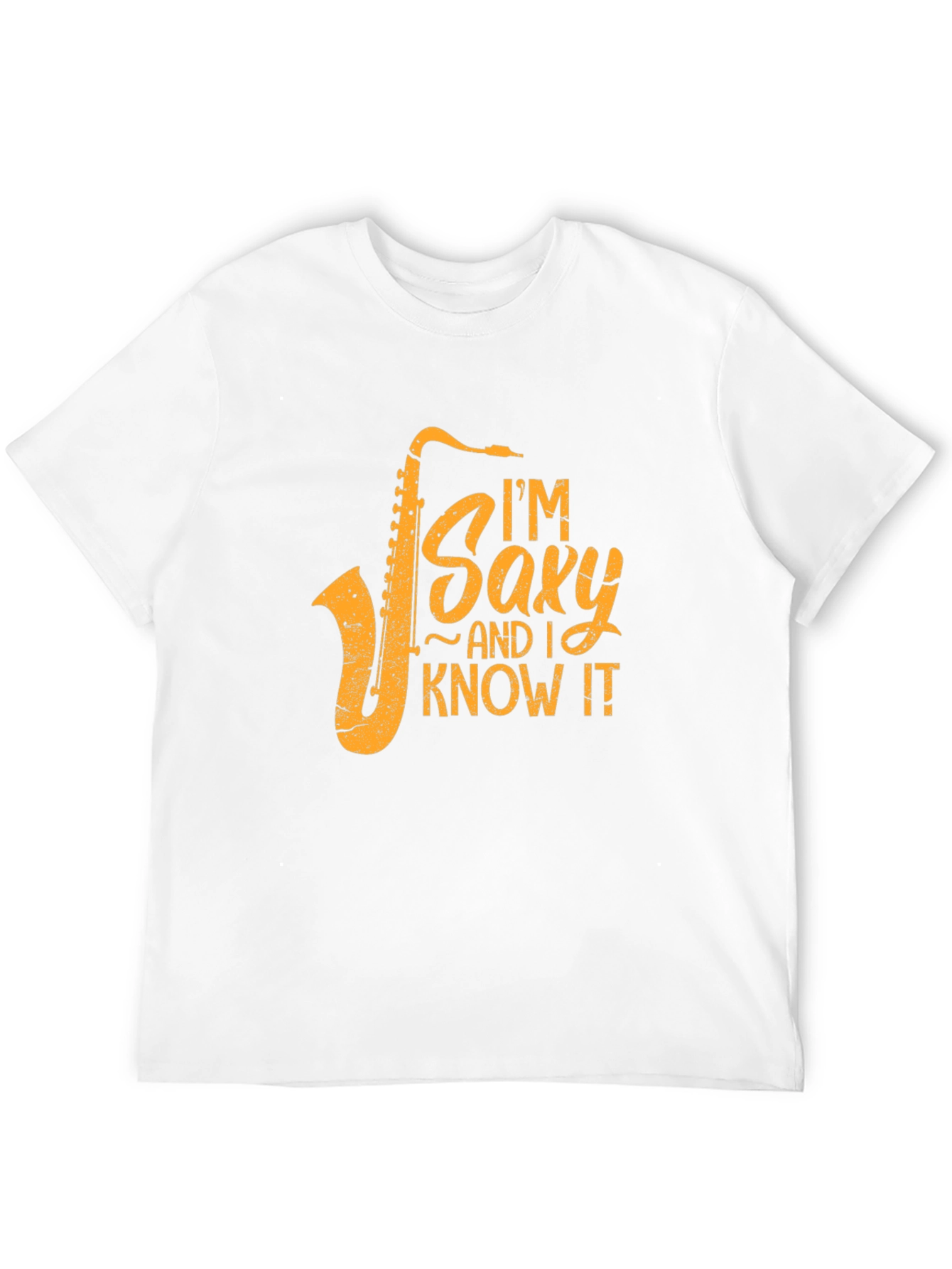 Im Saxy and I Know It Black Cotton Tee