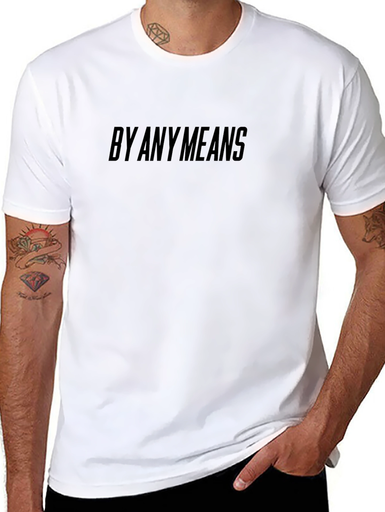 By Any Means Black Graphic Tee