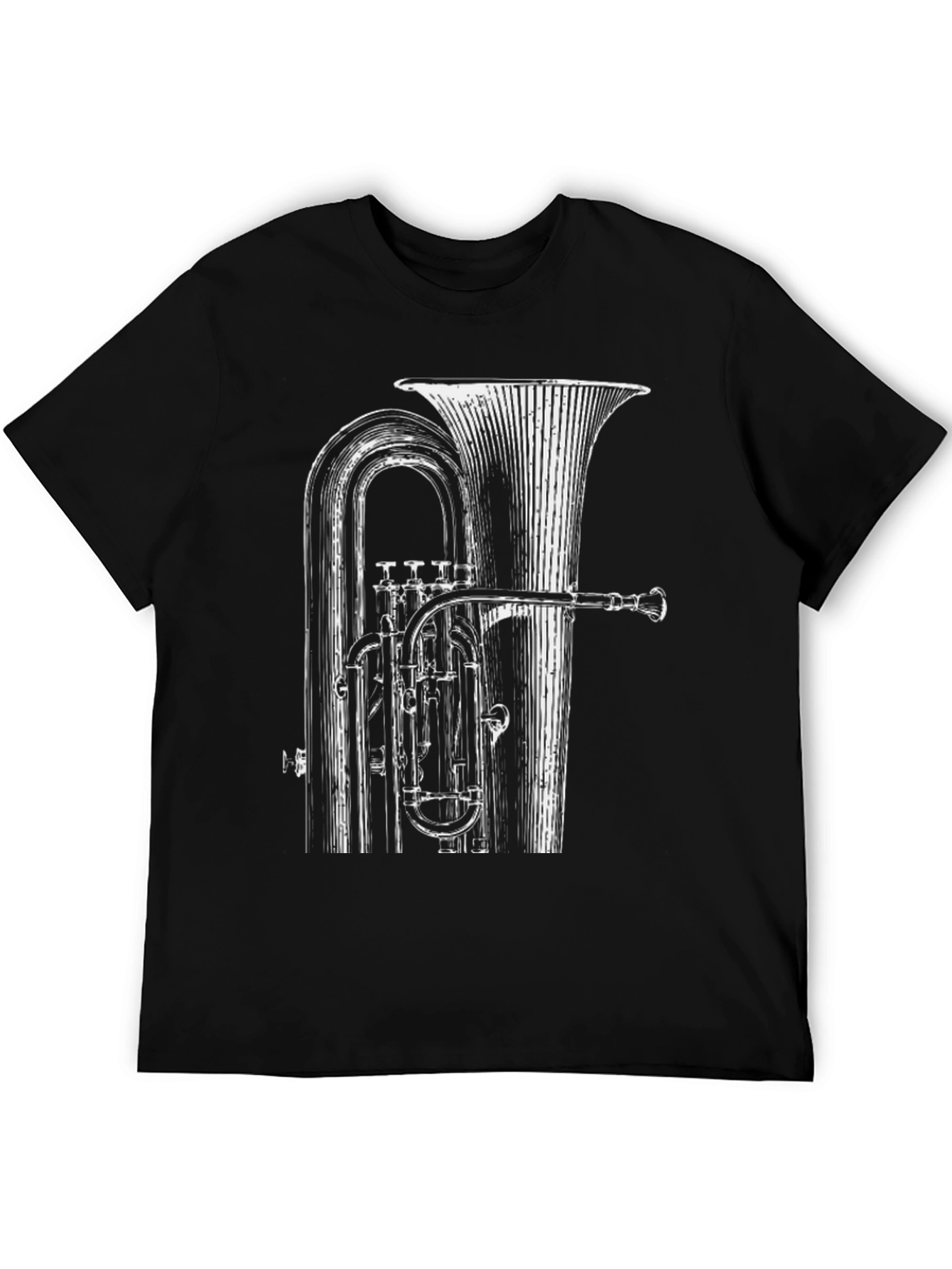 Tuba Graphic Tee - Musicians Black T-Shirt
