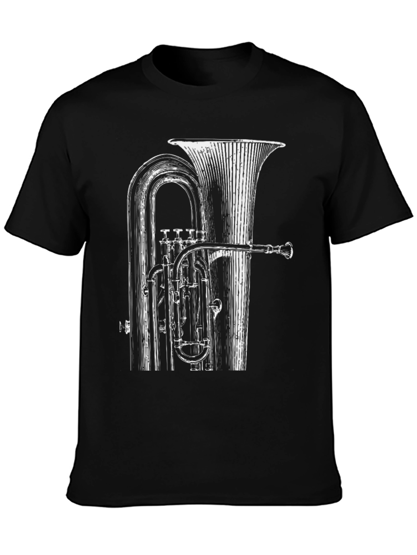 Tuba Graphic Tee - Musicians Black T-Shirt