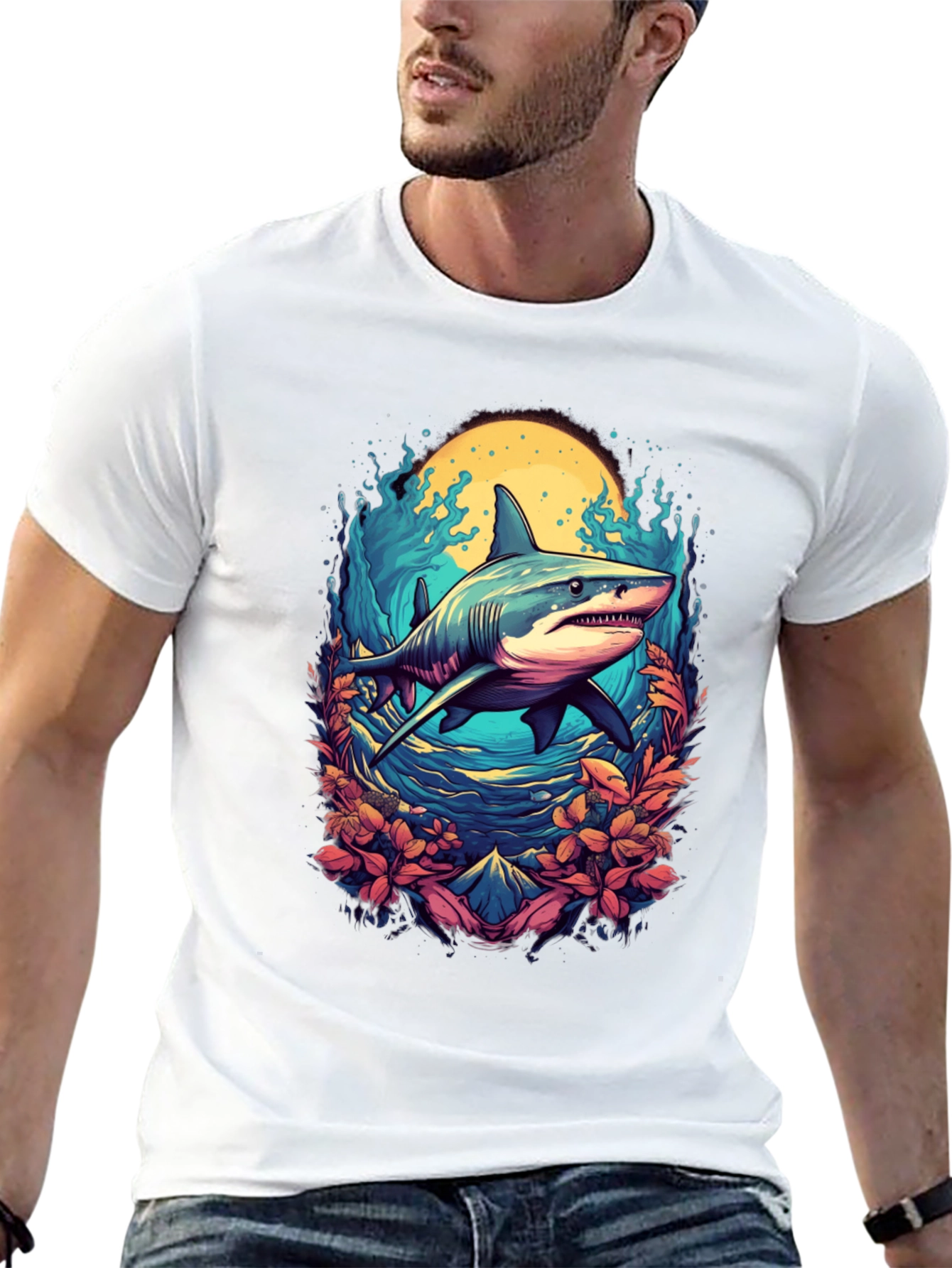 Shark Graphic Tee - Ocean Life Design
