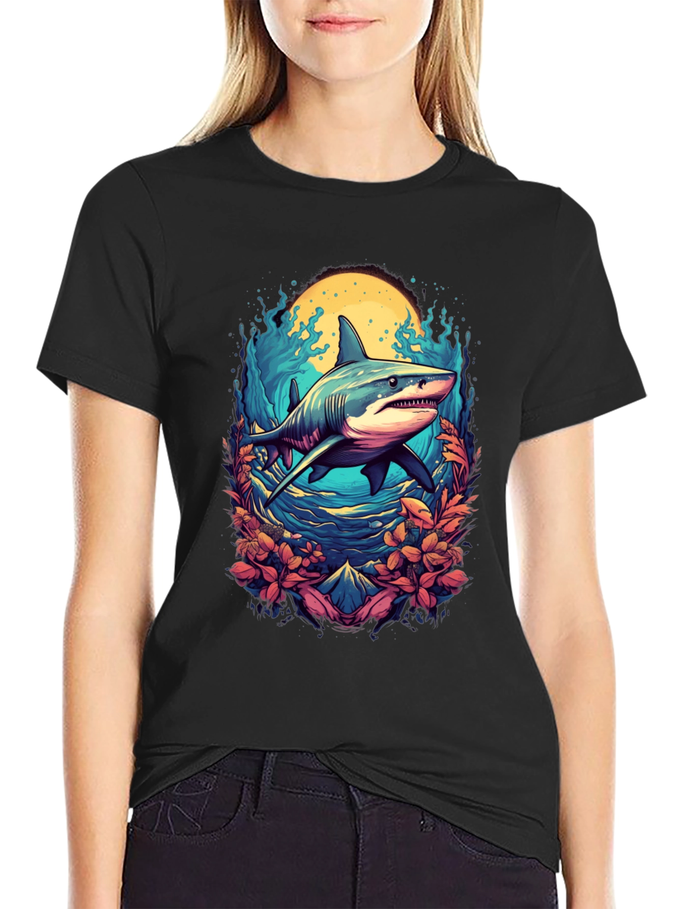 Shark Graphic Tee - Ocean Life Design