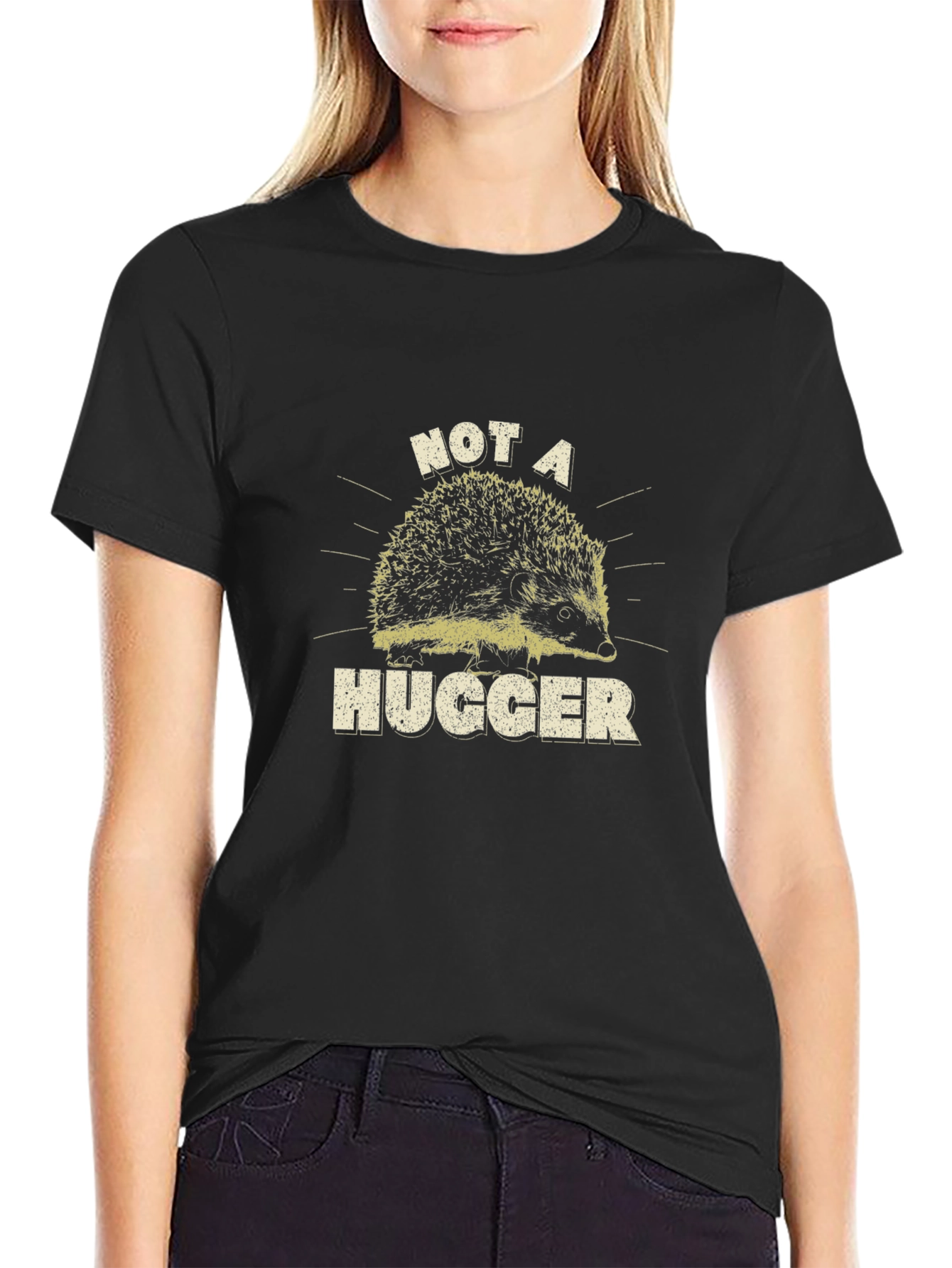 Not A Hugger Hedgehog Graphic Tee