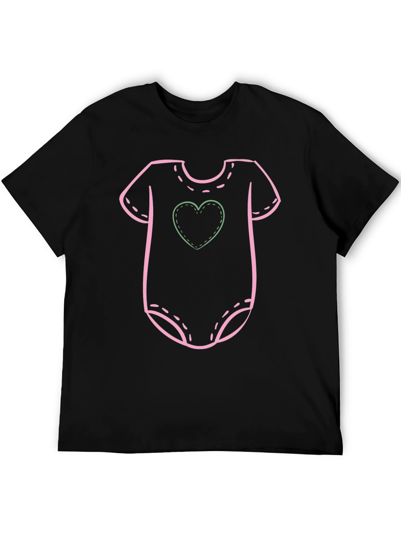 Baby Onesie Graphic Tee - Pink and Green