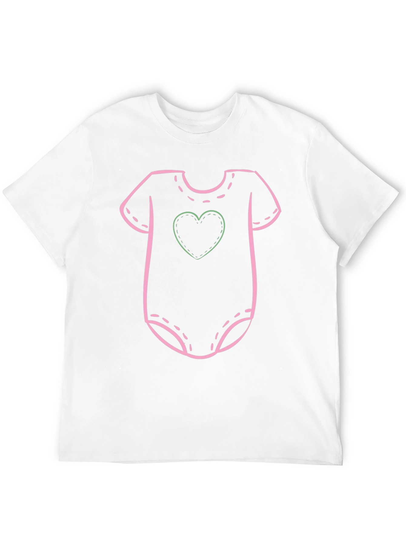 Baby Onesie Graphic Tee - Pink and Green