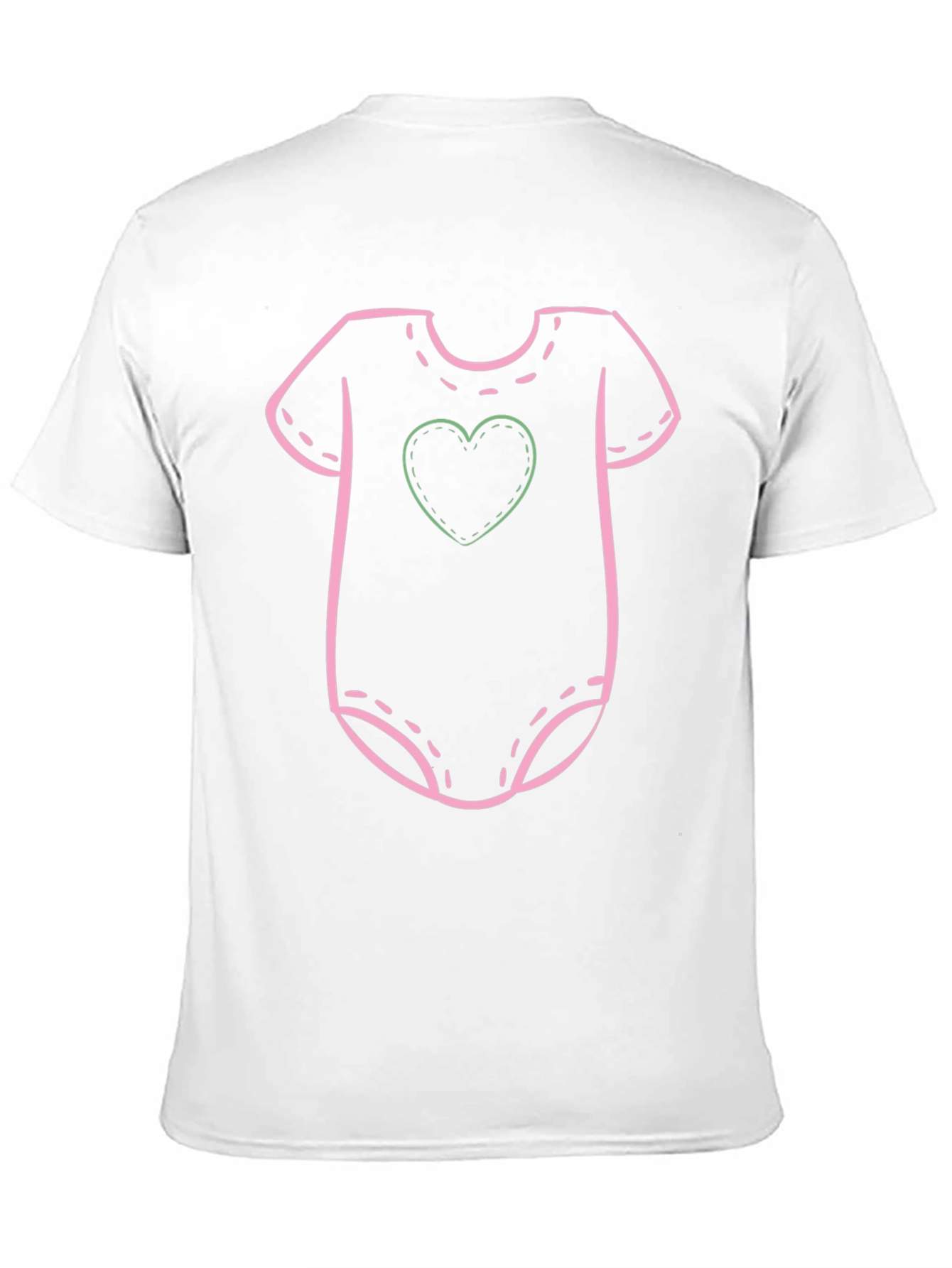 Baby Onesie Graphic Tee - Pink and Green
