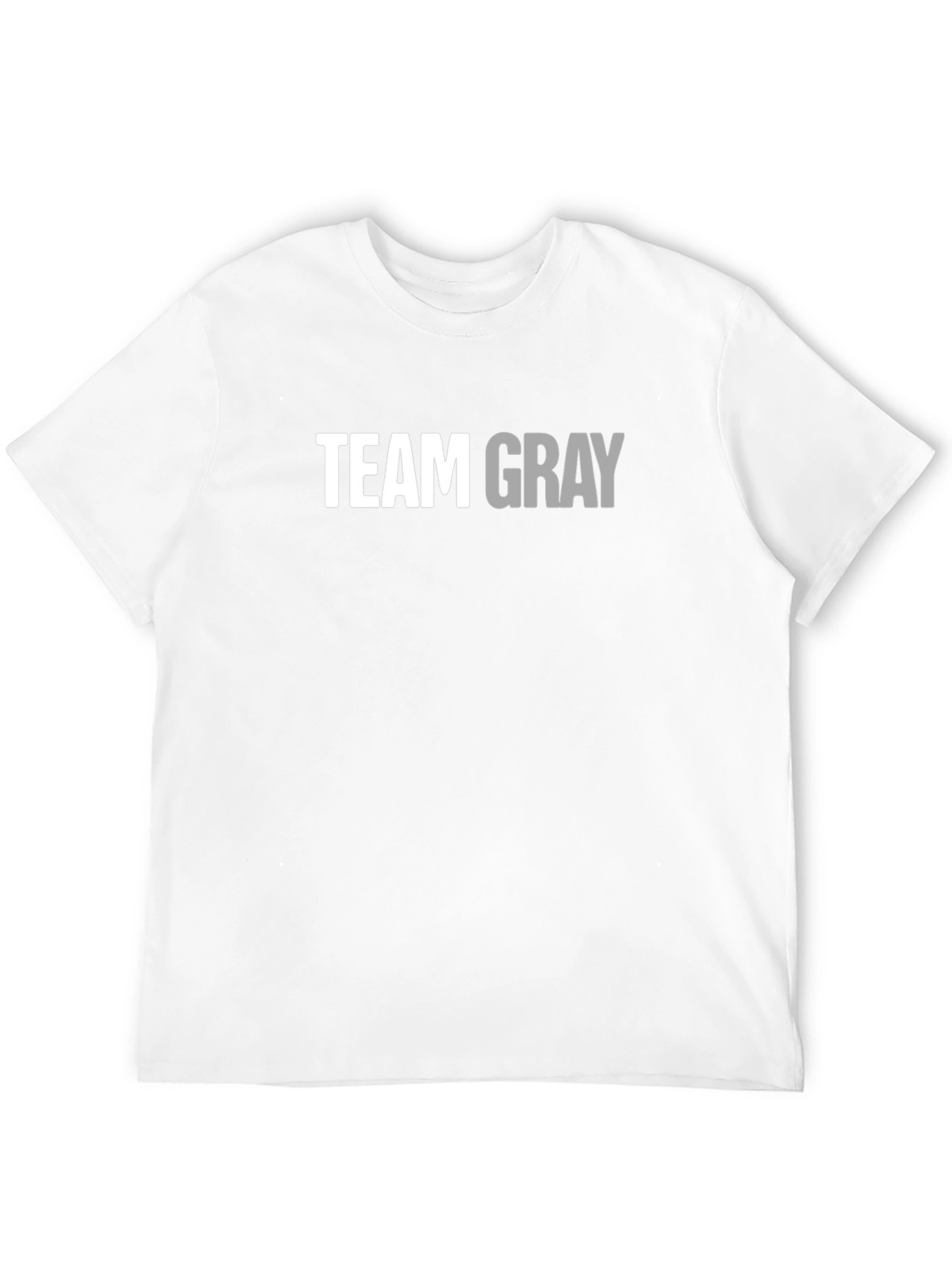 Team Gray Cotton Graphic T-Shirt