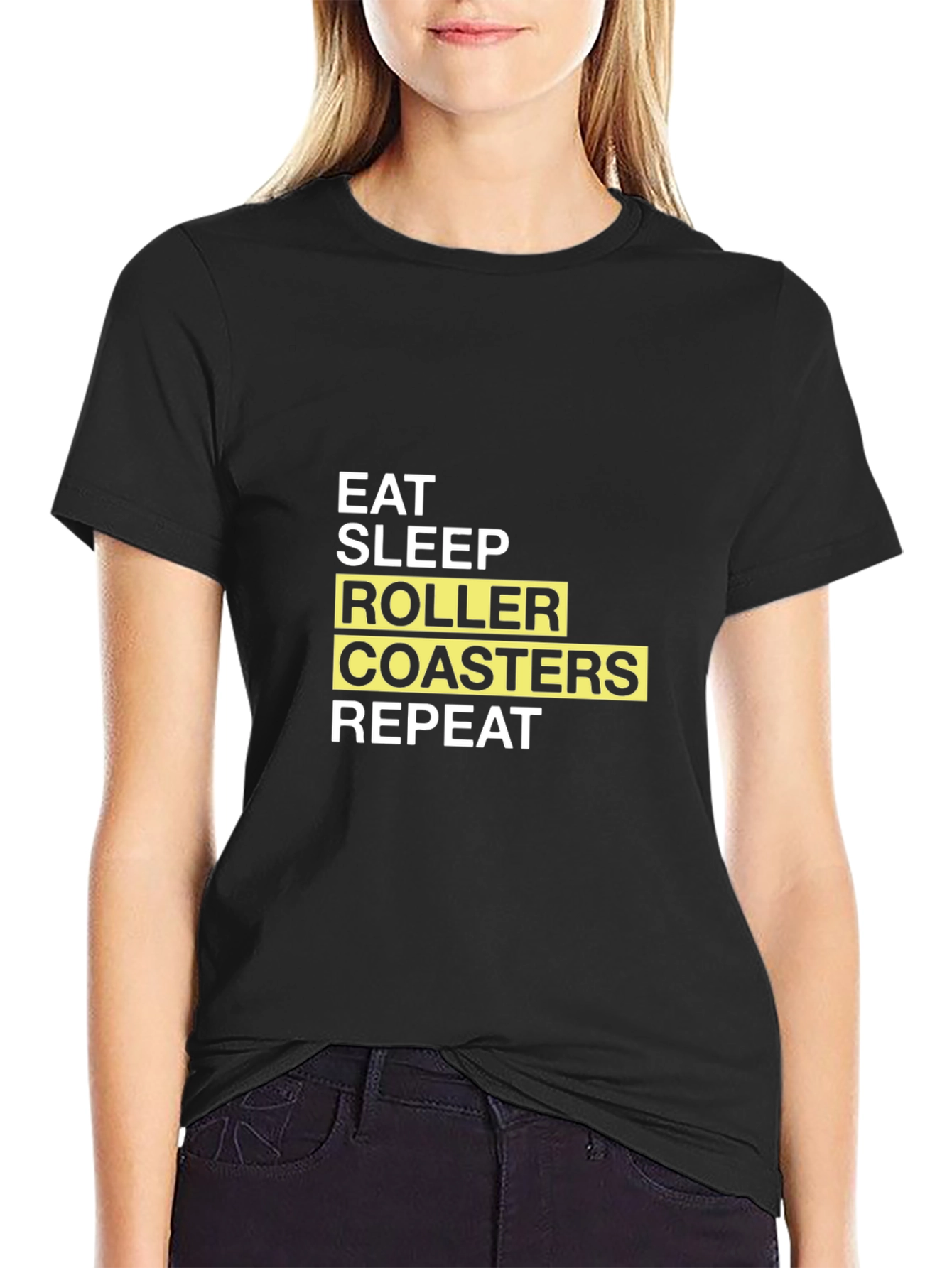 Eat Sleep Roller Coasters Repeat T-Shirt