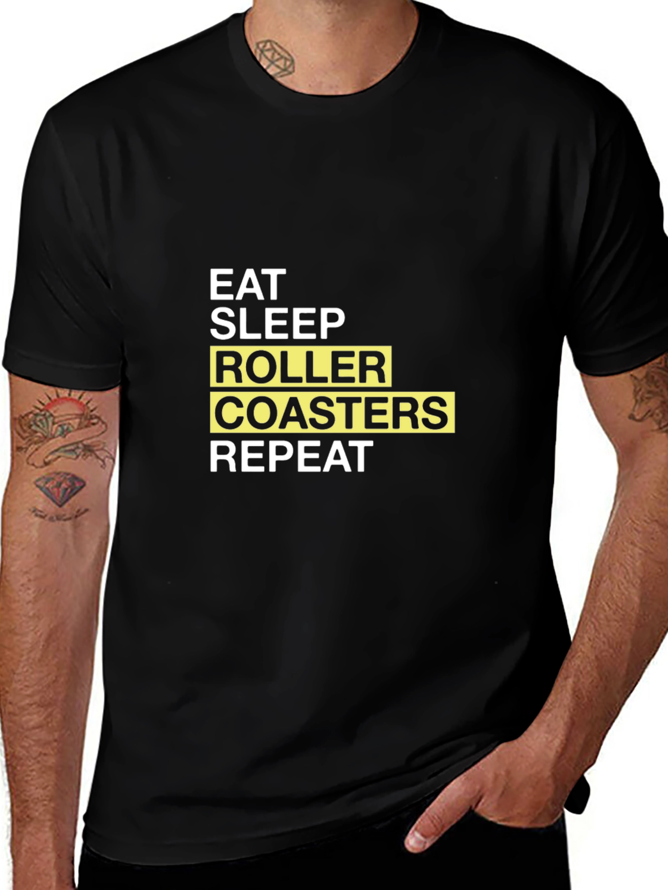 Eat Sleep Roller Coasters Repeat T-Shirt