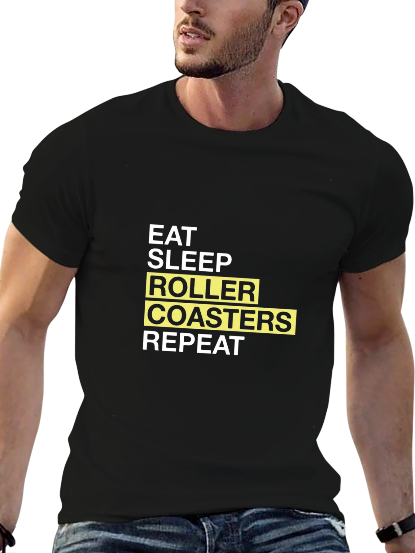 Eat Sleep Roller Coasters Repeat T-Shirt