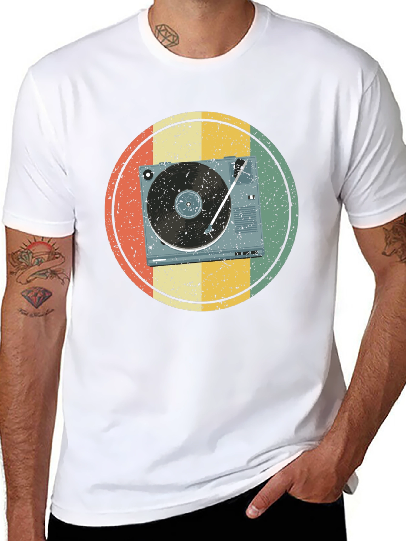 Retro Turntable Graphic T-Shirt
