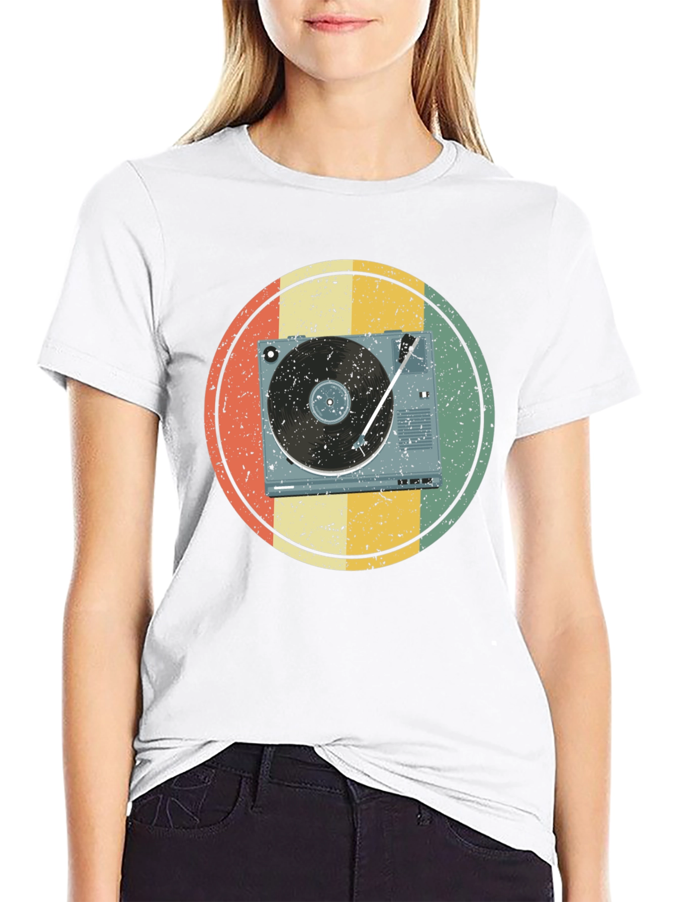 Retro Turntable Graphic T-Shirt