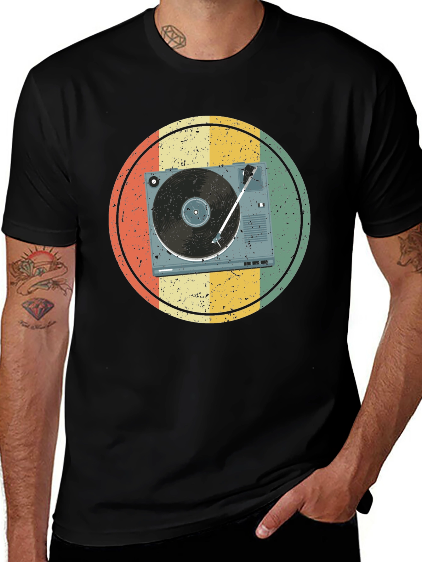 Retro Turntable Graphic T-Shirt