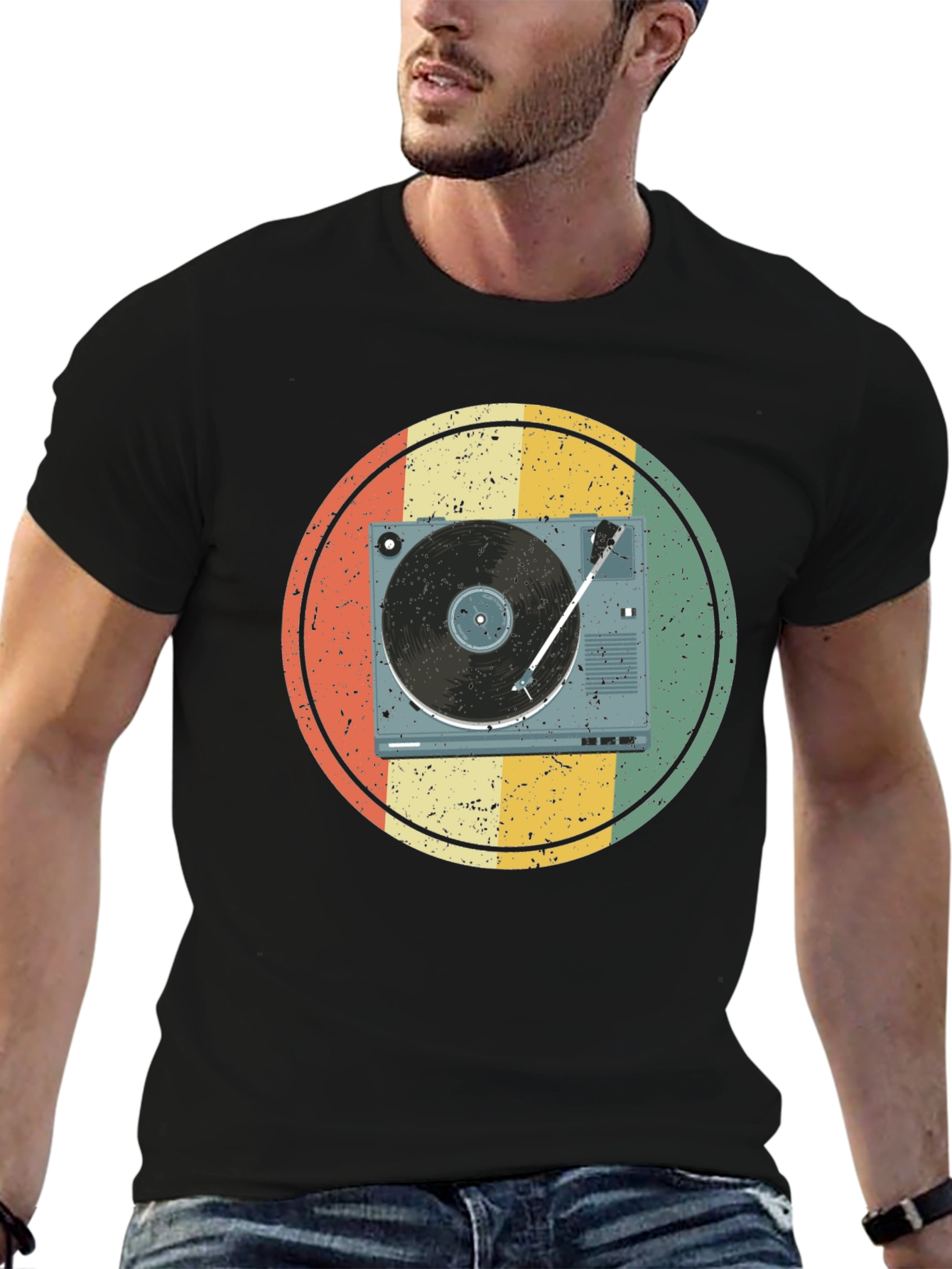 Retro Turntable Graphic T-Shirt