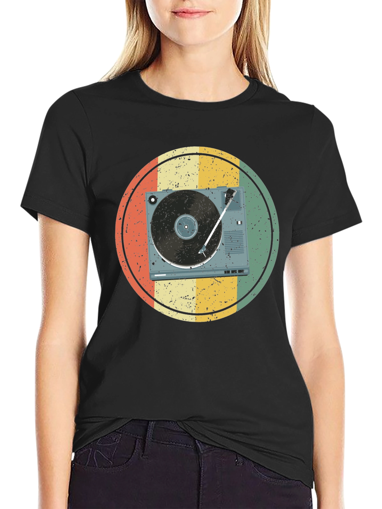 Retro Turntable Graphic T-Shirt