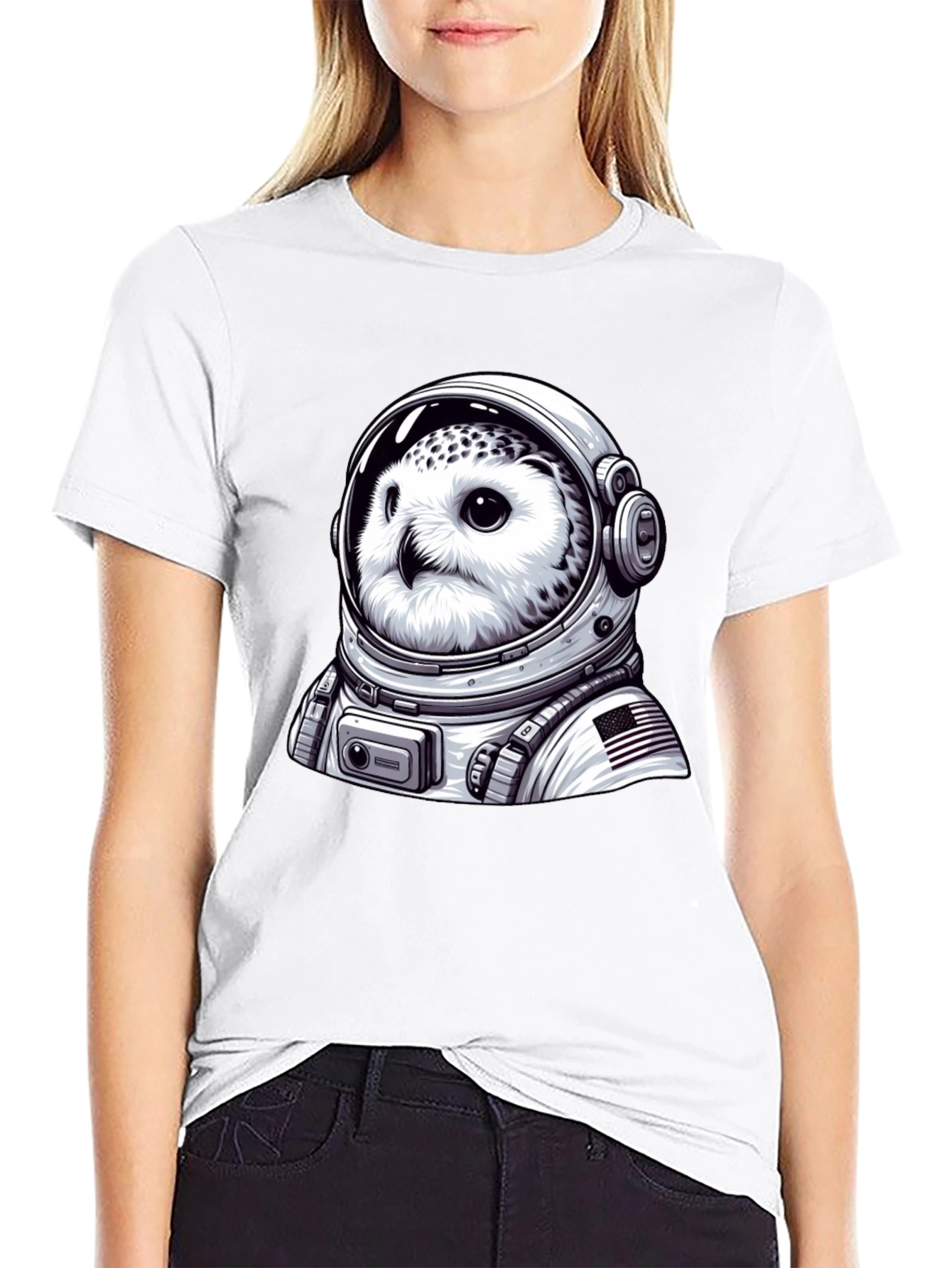 Owl Astronaut Graphic T-Shirt