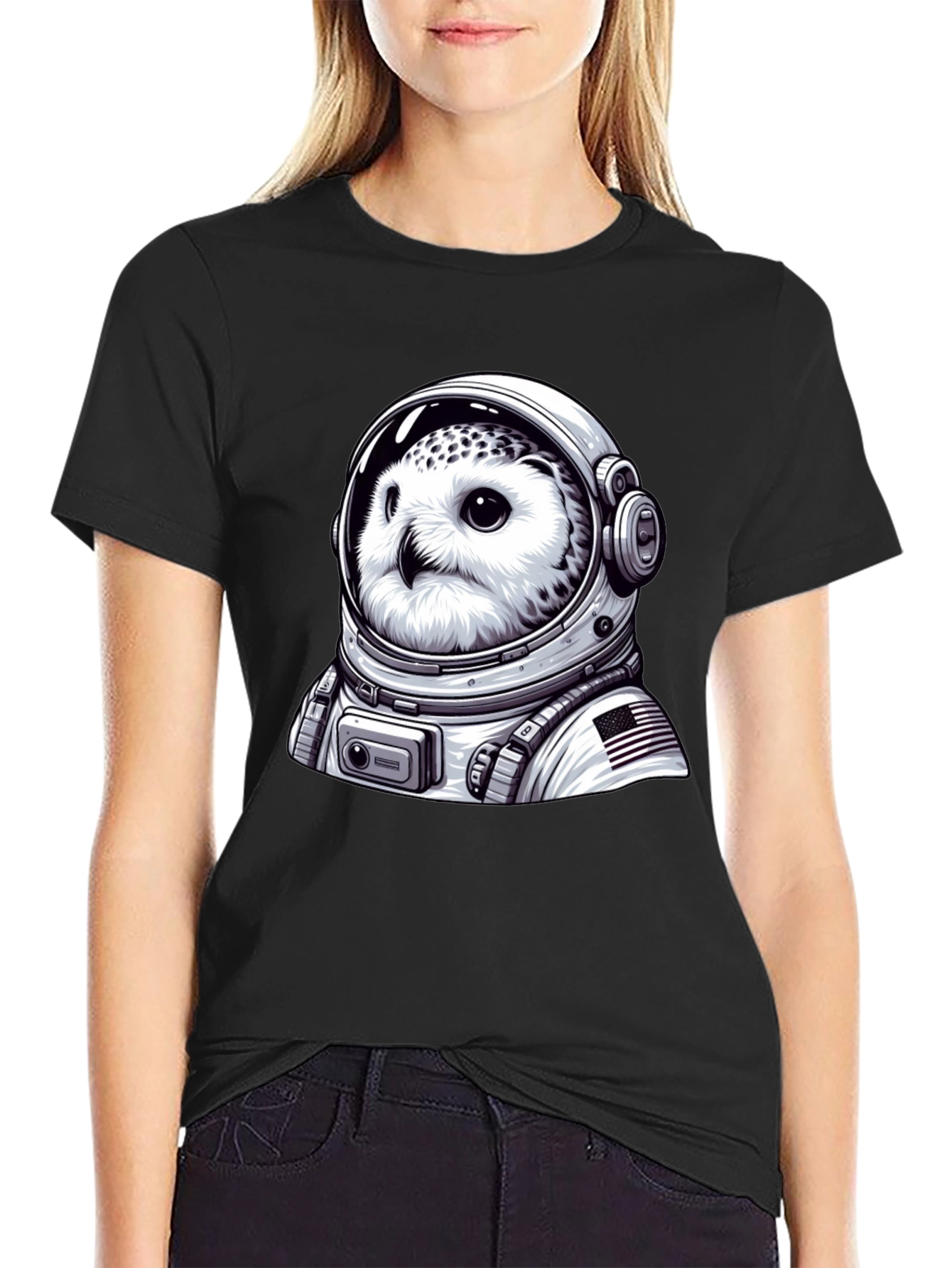 Owl Astronaut Graphic T-Shirt