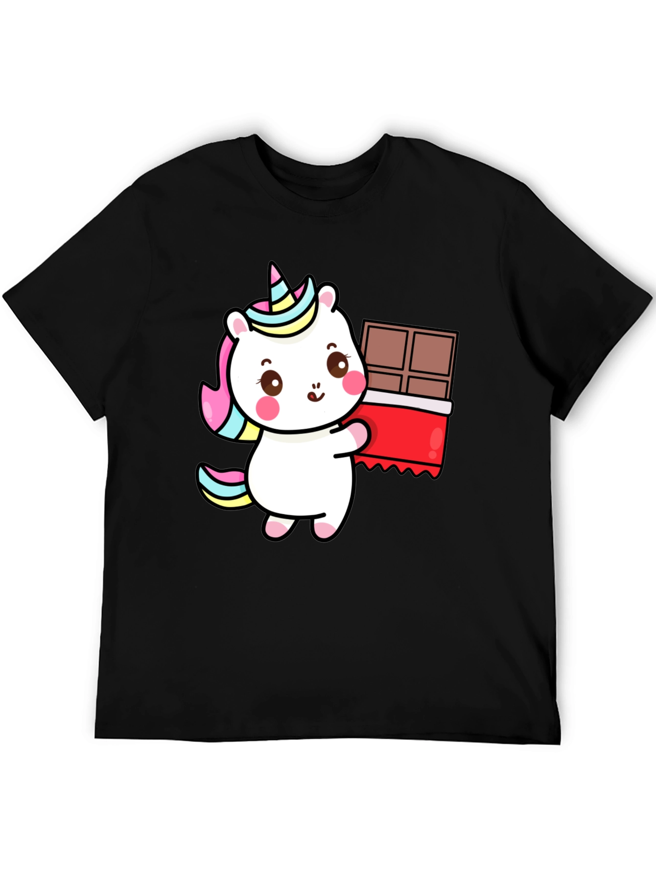 Unicorn Chocolate Bar Black T-Shirt