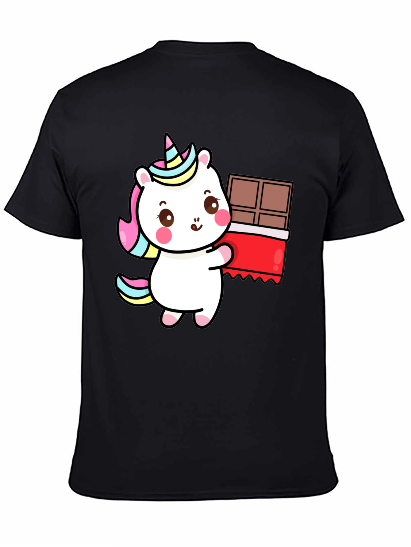Unicorn Chocolate Bar Black T-Shirt