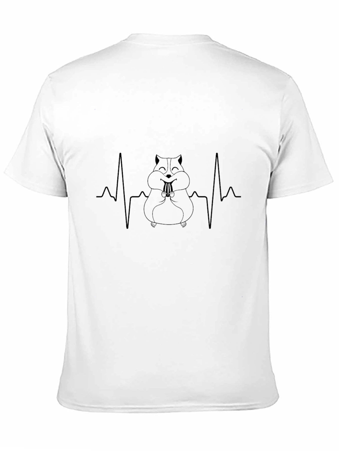 Hamster Heartbeat T-Shirt - Black Graphic Tee