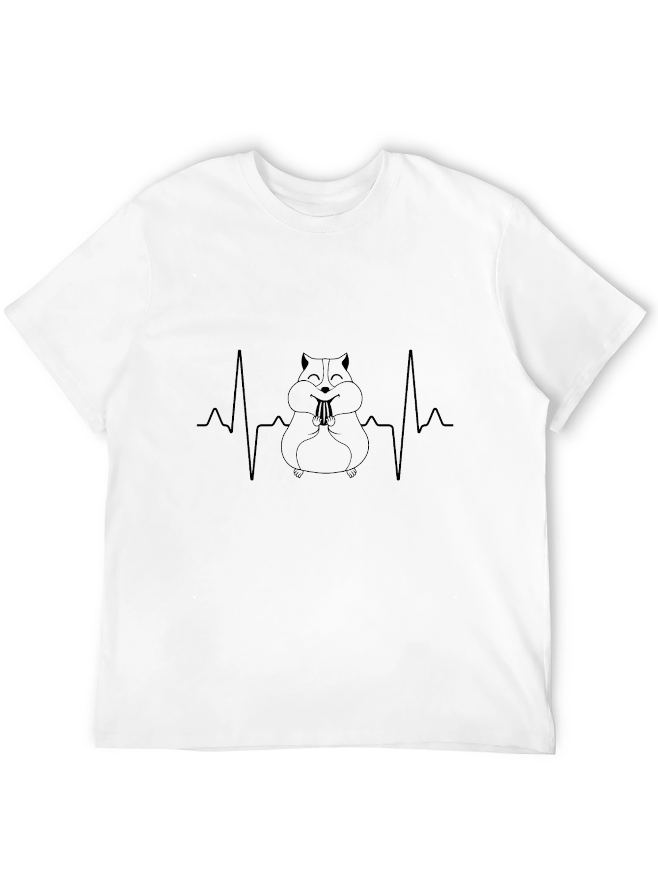 Hamster Heartbeat T-Shirt - Black Graphic Tee