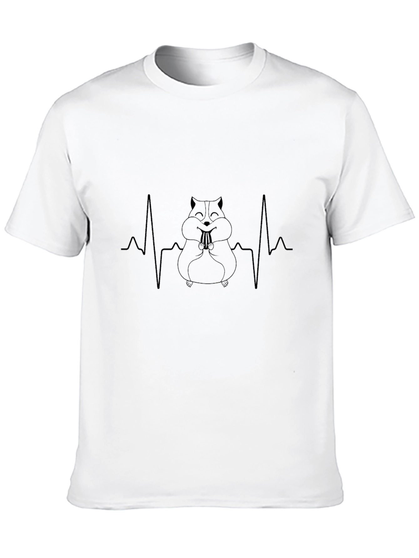 Hamster Heartbeat T-Shirt - Black Graphic Tee