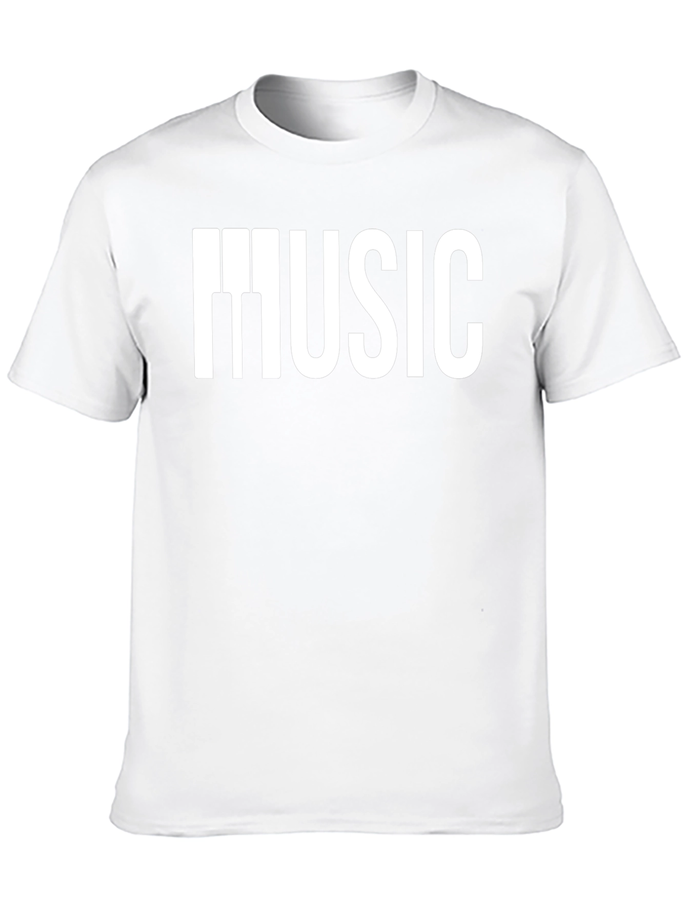 Music Piano Keys Graphic Black T-Shirt