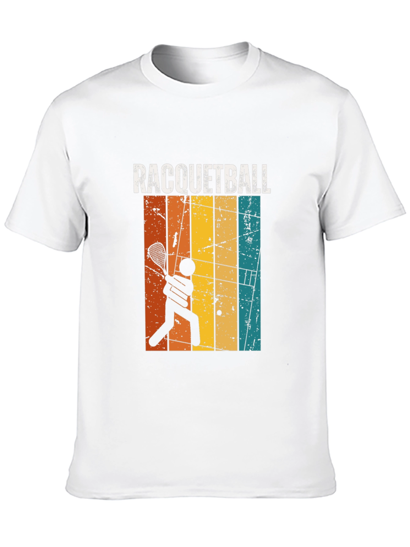 Racquetball Player Graphic Tee - Retro Style