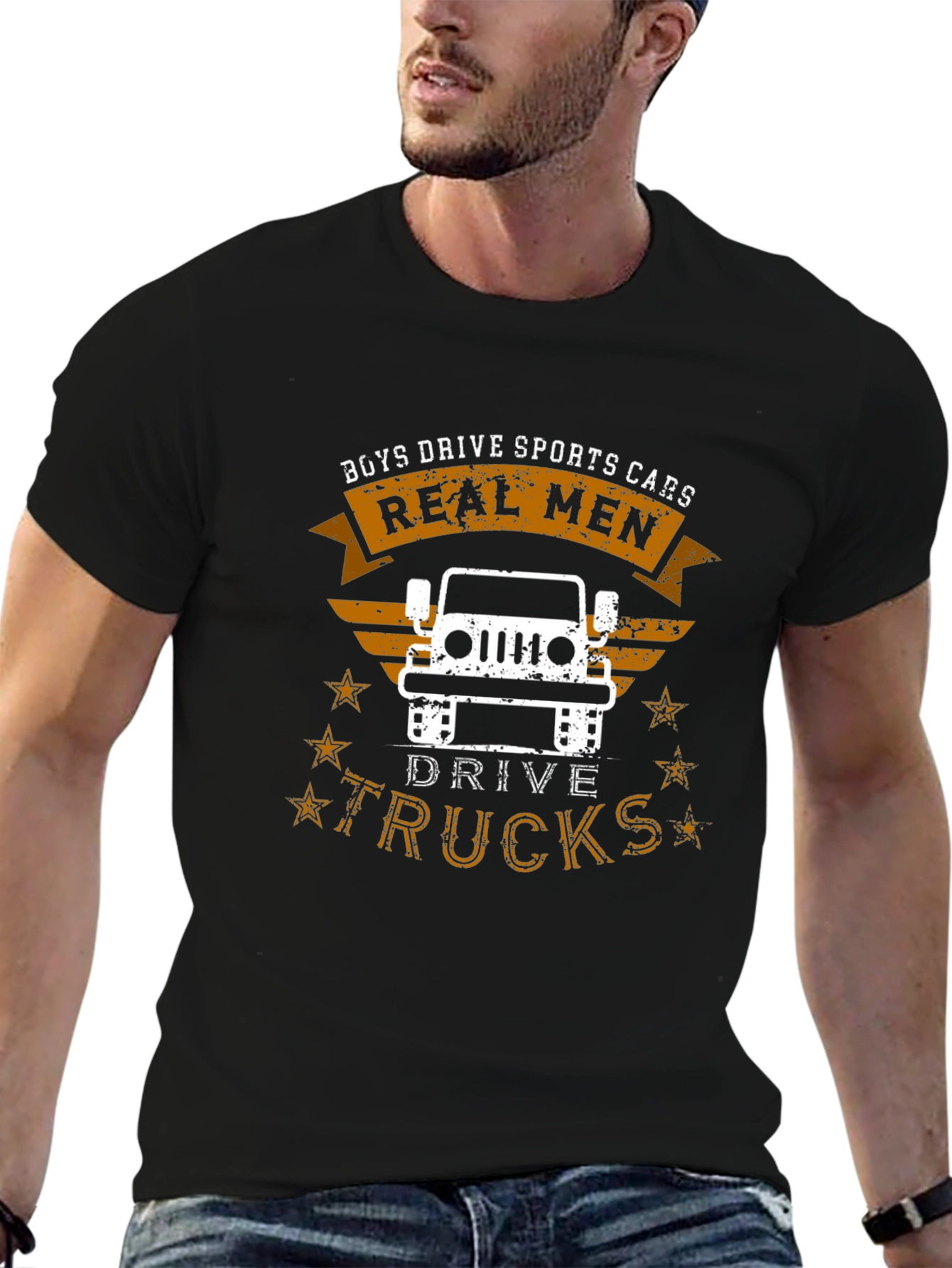 Real Men Drive Trucks Graphic T-Shirt
