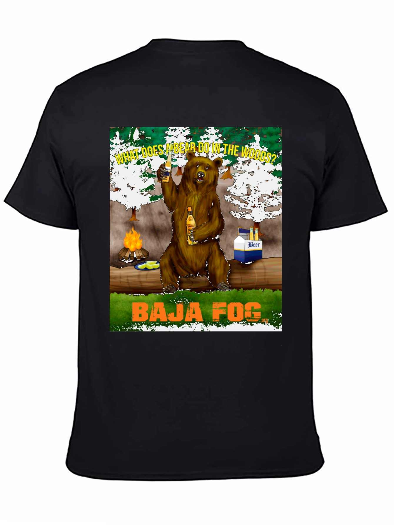 Baja Fog Bear in the Woods T-Shirt