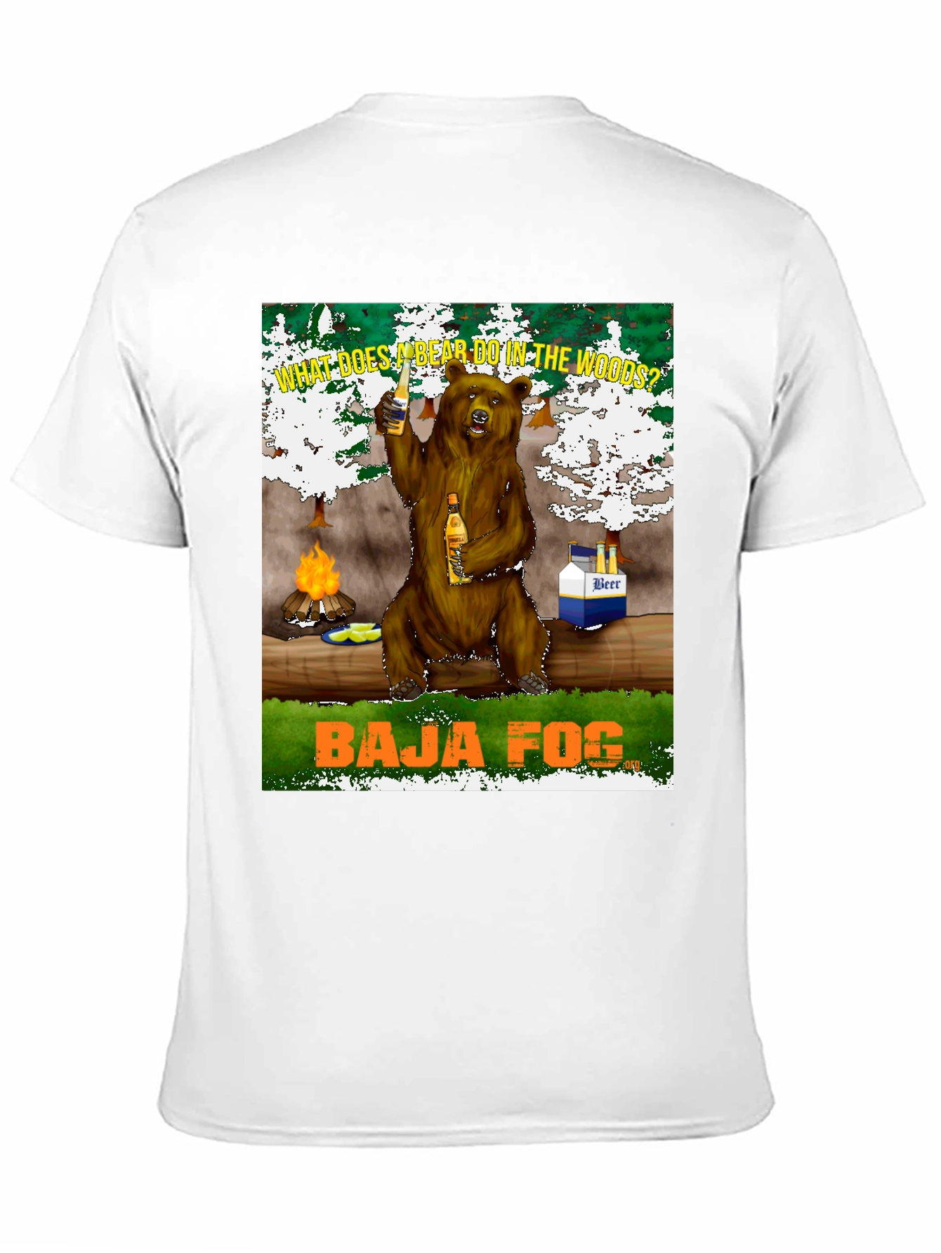 Baja Fog Bear in the Woods T-Shirt