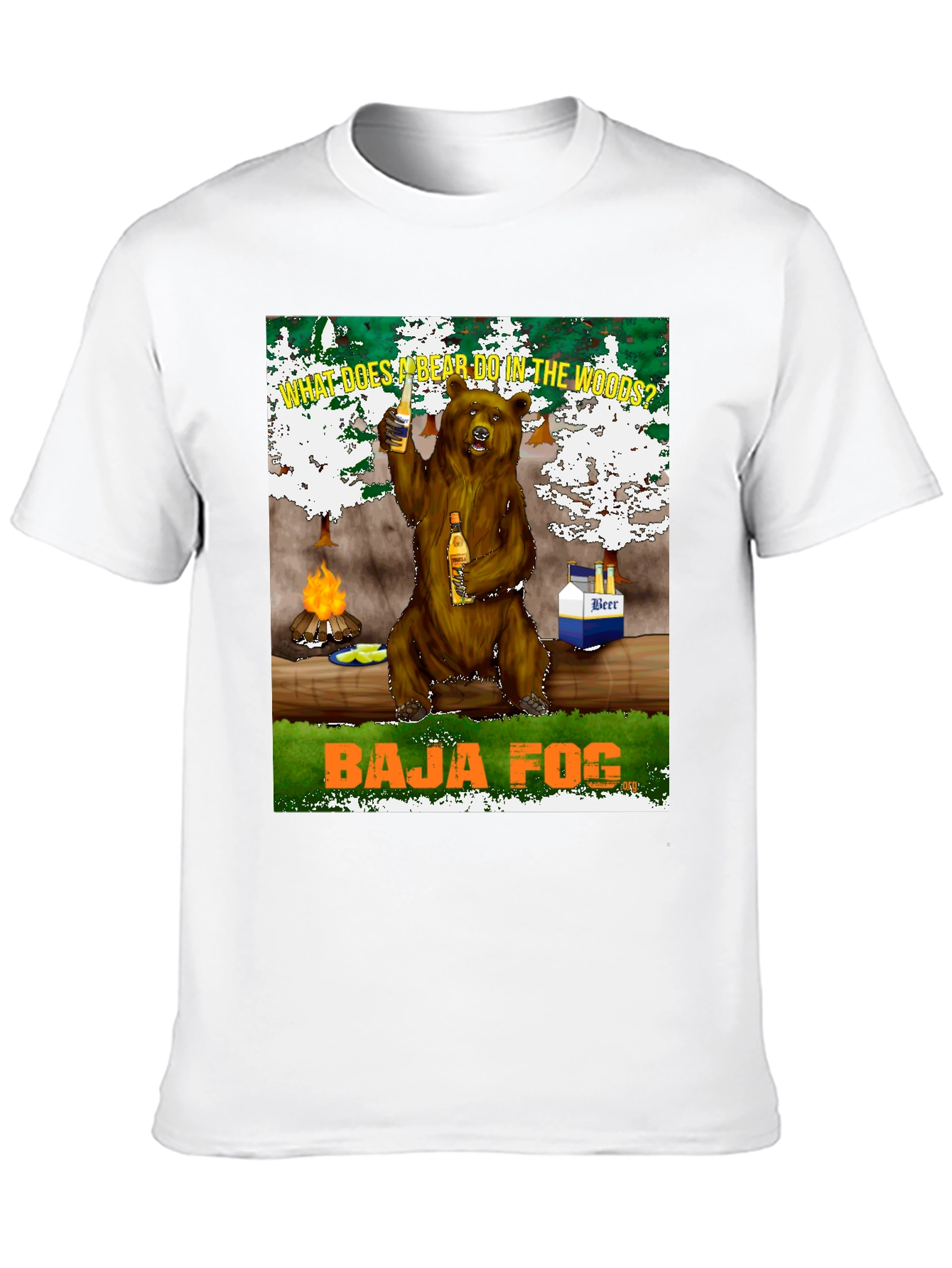 Baja Fog Bear in the Woods T-Shirt
