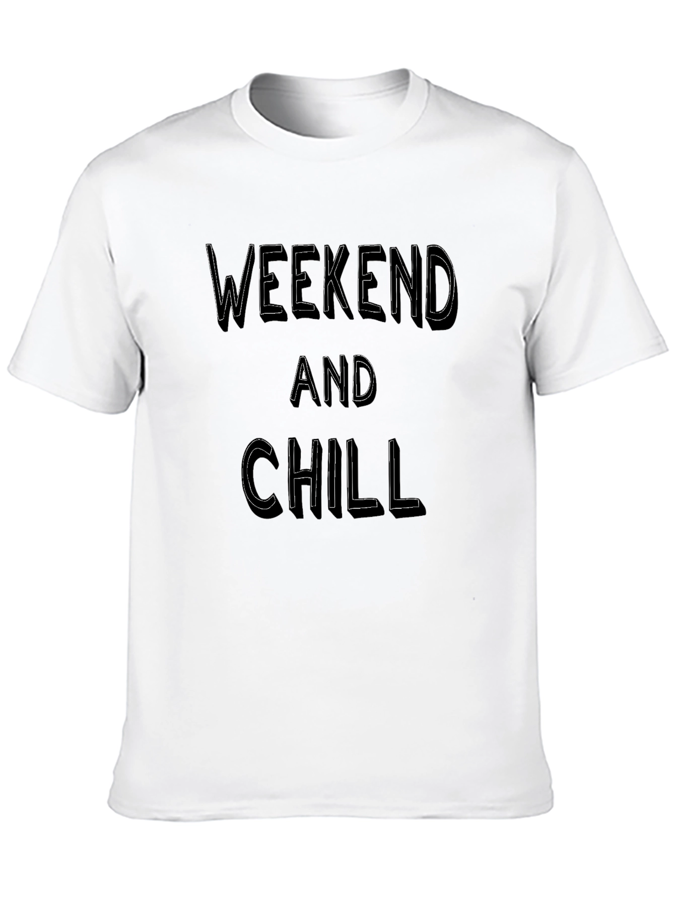 Weekend and Chill Black Graphic Tee